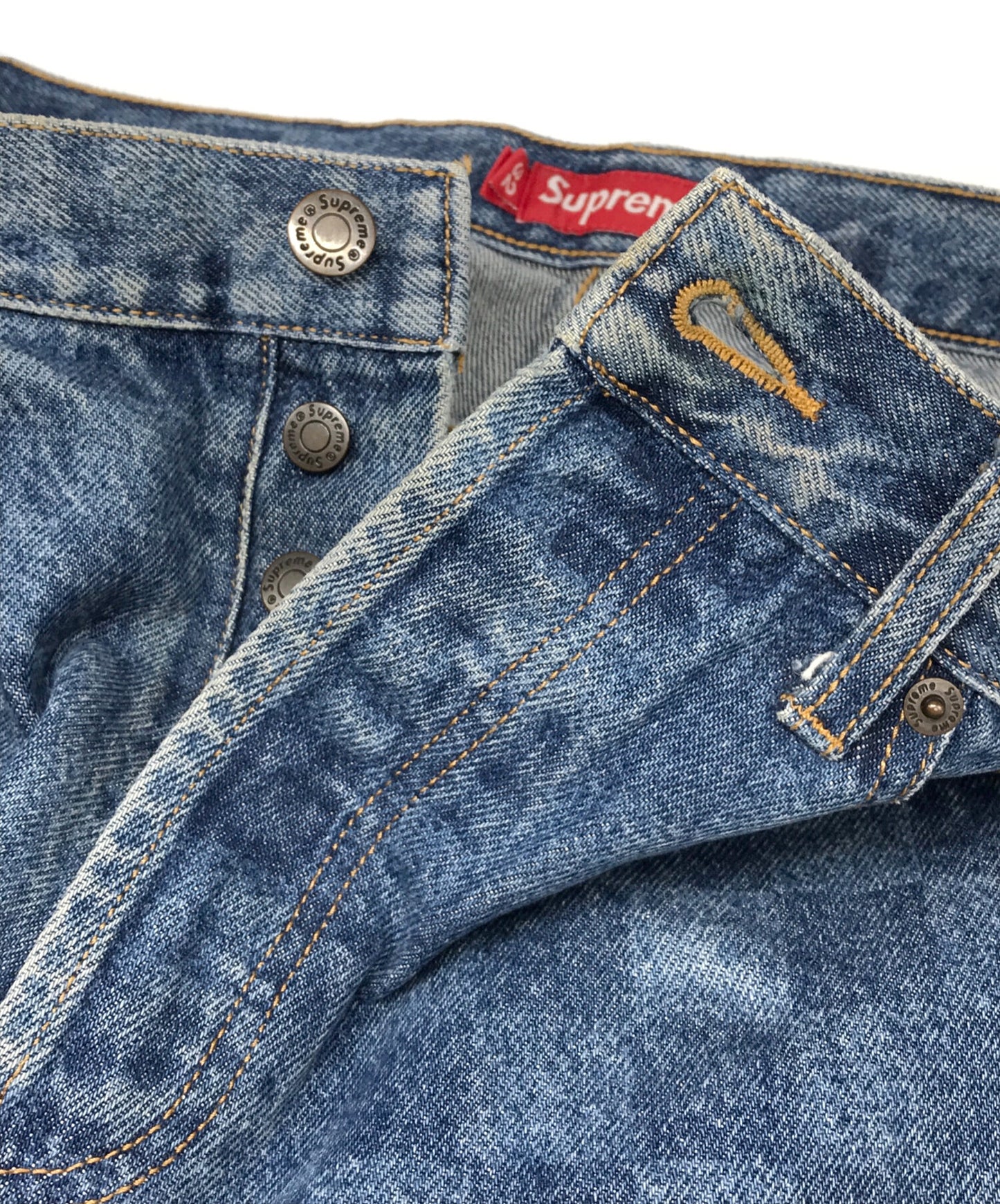 [Pre-owned] SUPREME Regular Jean Washed Checkerboard