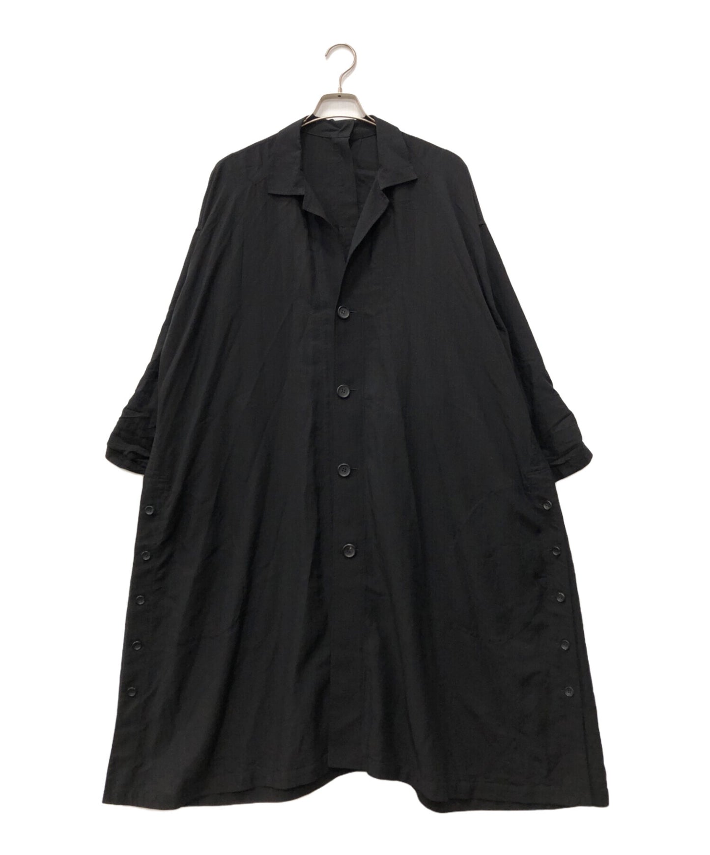 [Pre-owned] YOHJI YAMAMOTO Cu/W HIGH TWISTED GABARDINE SIDE GATHER DETAIL COAT A FP-C61-202