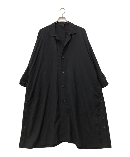 [Pre-owned] YOHJI YAMAMOTO Cu/W HIGH TWISTED GABARDINE SIDE GATHER DETAIL COAT A FP-C61-202