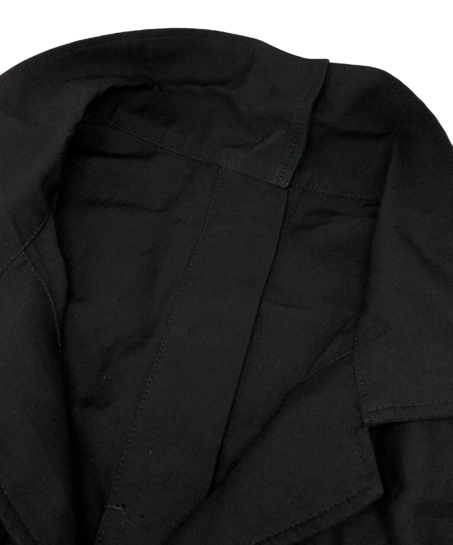 [Pre-owned] YOHJI YAMAMOTO Cu/W HIGH TWISTED GABARDINE SIDE GATHER DETAIL COAT A FP-C61-202