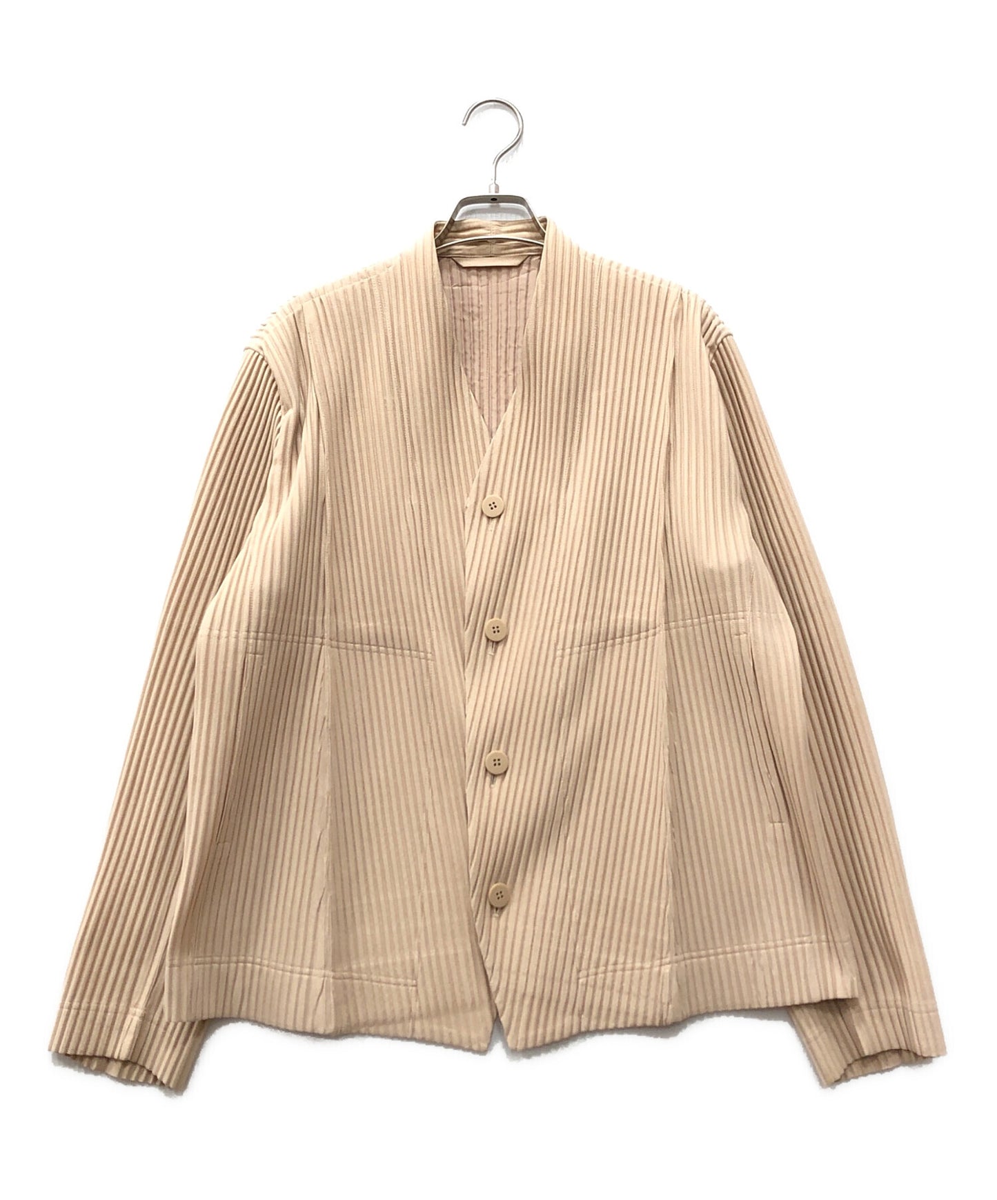 [Pre-owned] HOMME PLISSE ISSEY MIYAKE Pleated collarless jacket hp21jd170