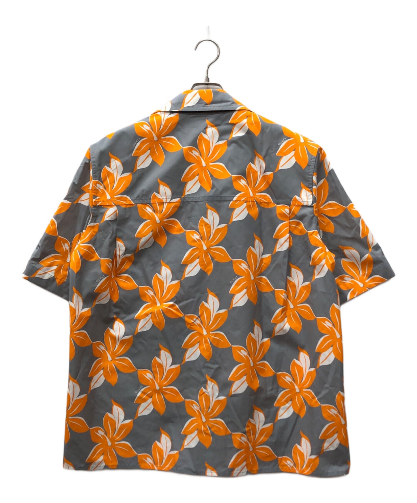 [Pre-owned] GUCCI Printed Cotton Poplin Shirt / Short Sleeved Shirt 821498 Z7AM0