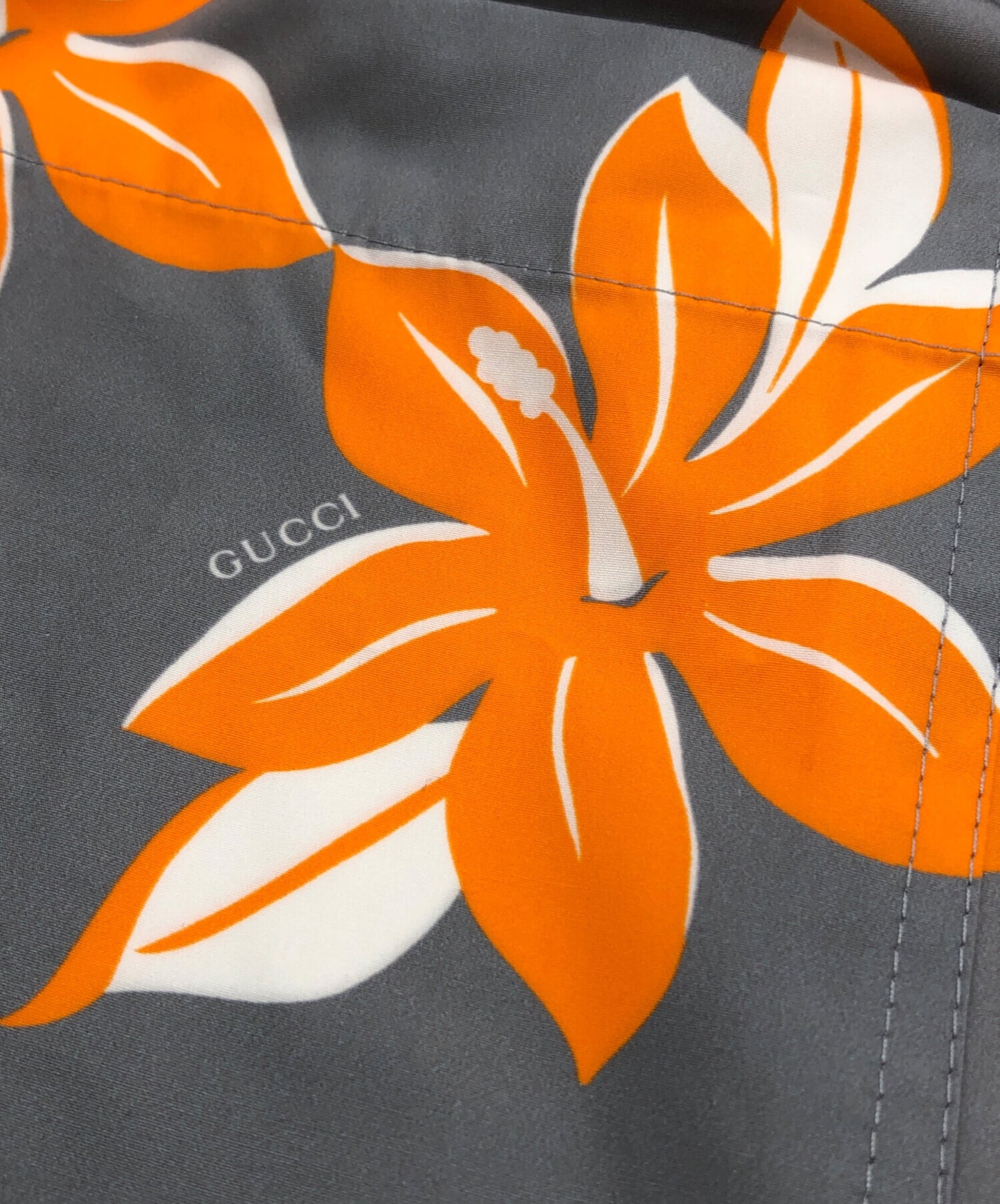 [Pre-owned] GUCCI Printed Cotton Poplin Shirt / Short Sleeved Shirt 821498 Z7AM0