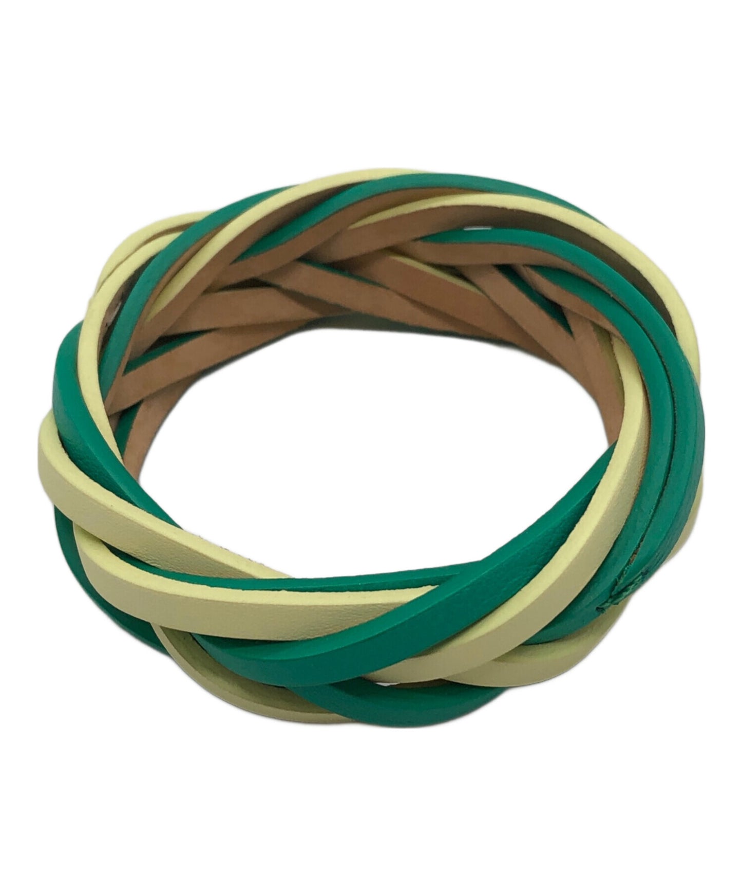 [Pre-owned] LOEWE Braided Leather Braided Bangle