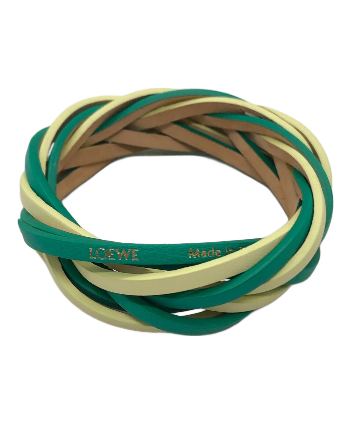 [Pre-owned] LOEWE Braided Leather Braided Bangle