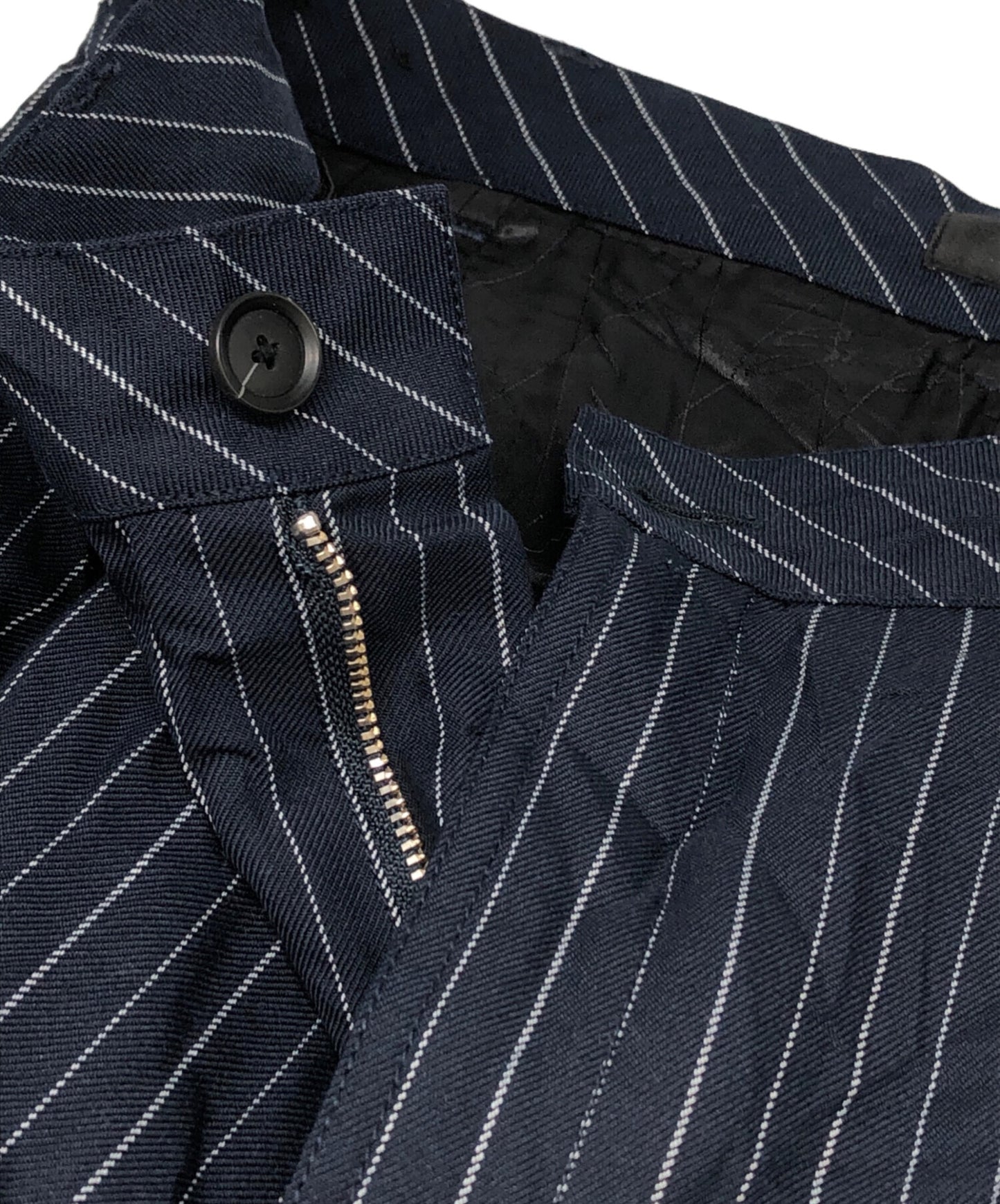 [Pre-owned] stussy VOLUME PLEATED SHORT WRINKLED STRIPE