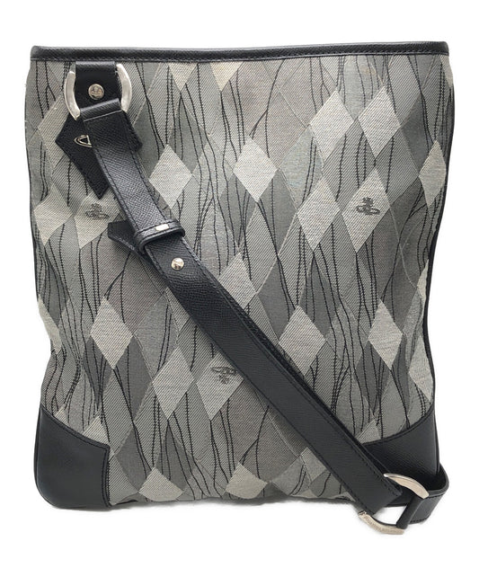 [Pre-owned] Vivienne Westwood Orb Argyle Pattern Shoulder Bag