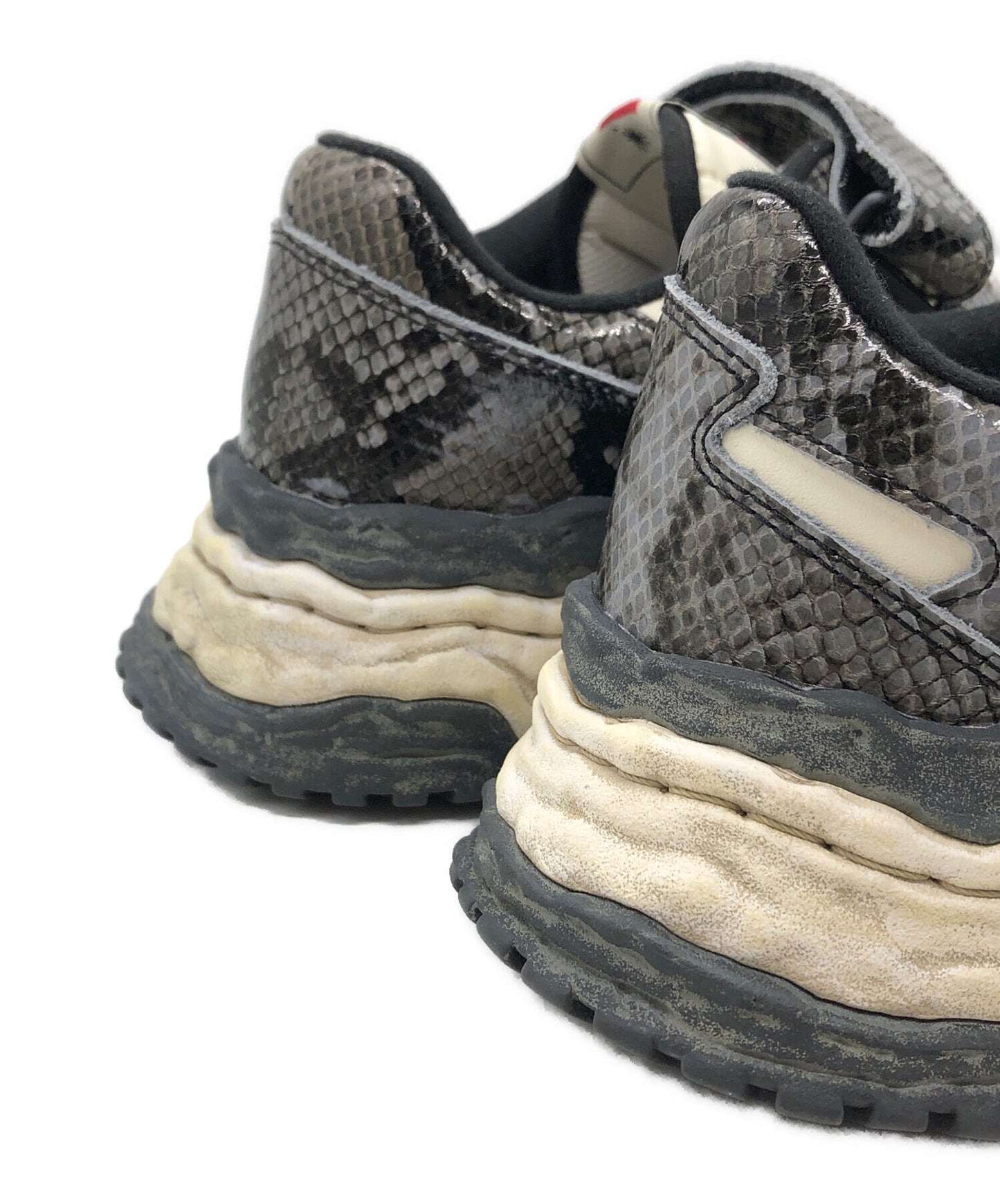 [Pre-owned] MIHARA YASUHIRO "KEITH" OG Sole Python Printed Leather Low-top Sneaker A14FW709