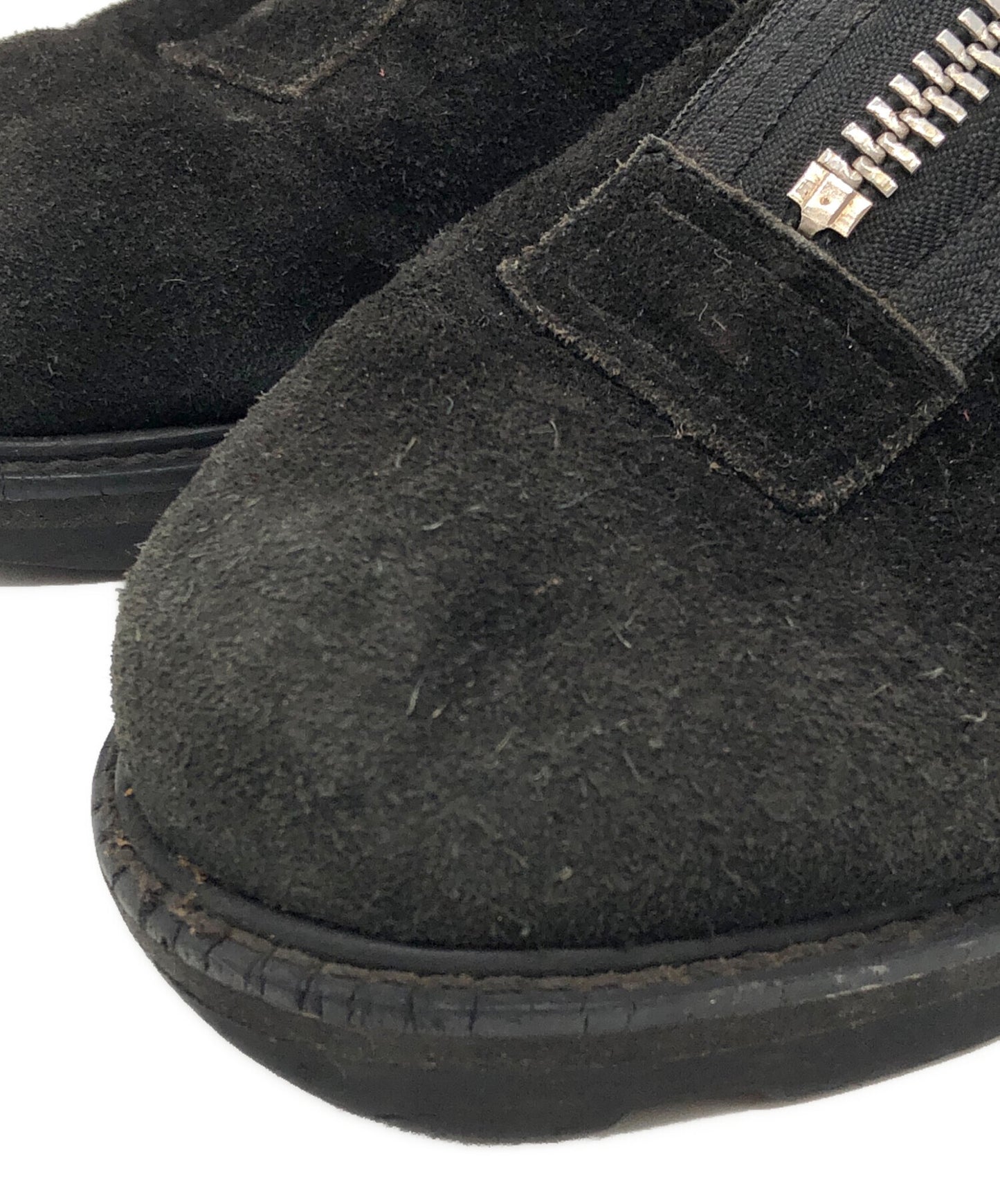 [Pre-owned] Yohji Yamamoto pour homme Suede leather front zip boa boots HF-E06-7097