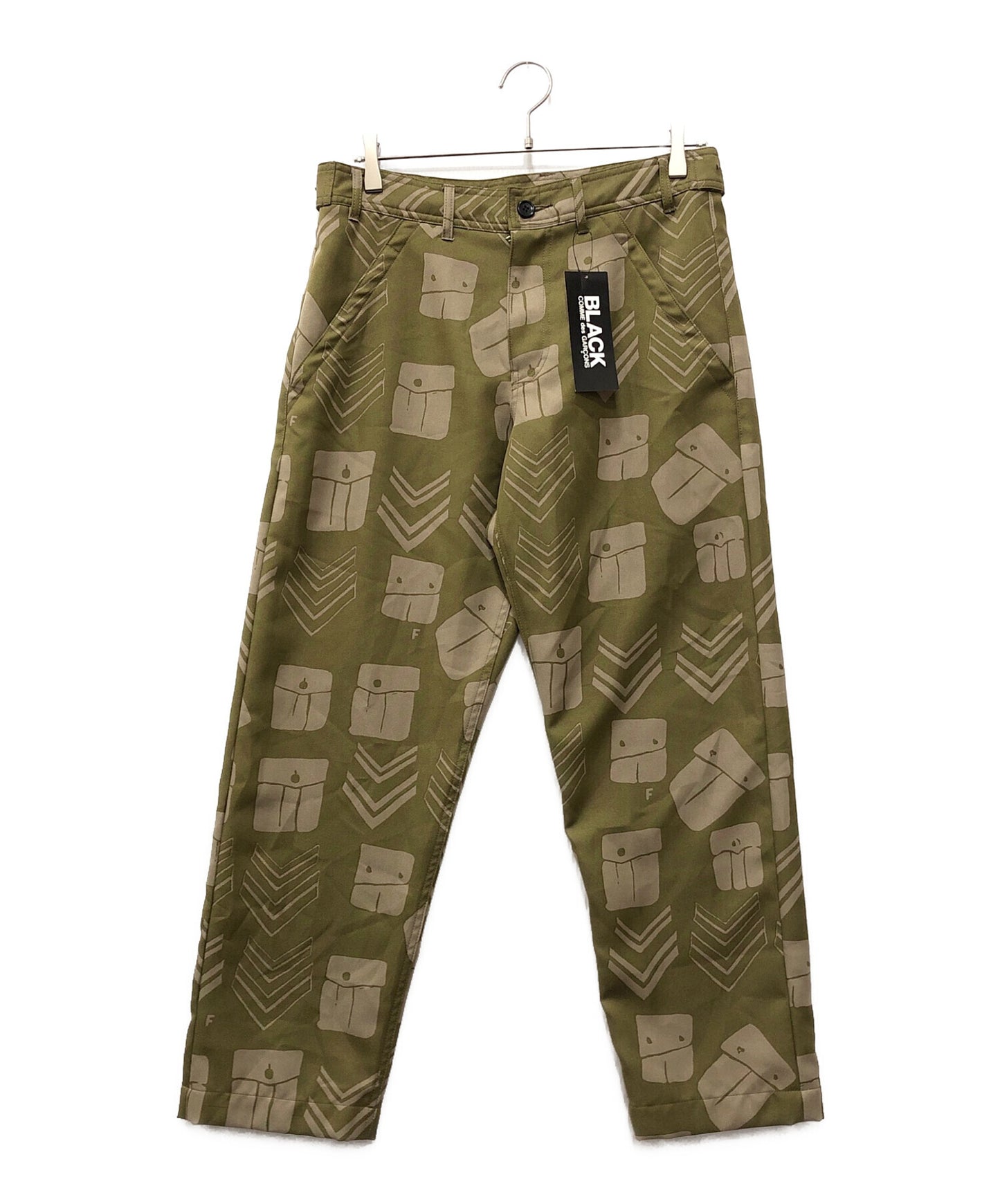 [Pre-owned] BLACK COMME des GARCONS full-length pants with a full pattern 1F-P018
