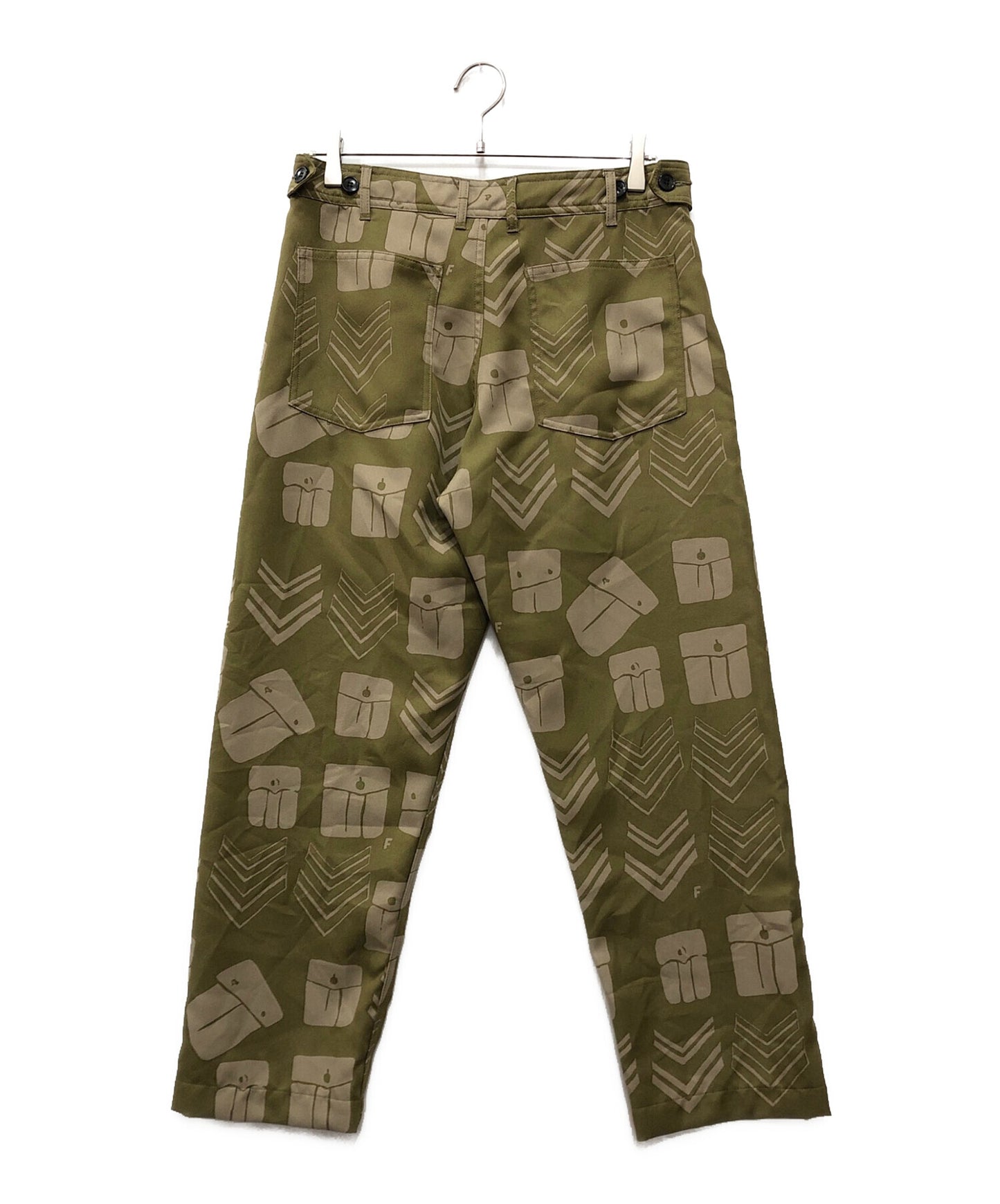[Pre-owned] BLACK COMME des GARCONS full-length pants with a full pattern 1F-P018