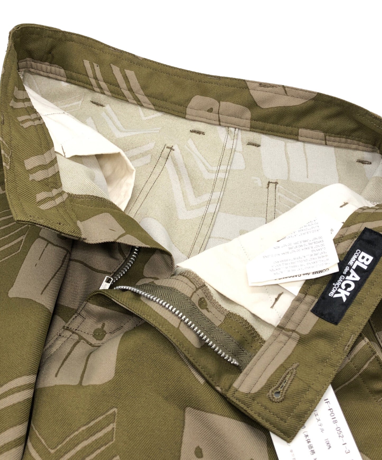 [Pre-owned] BLACK COMME des GARCONS full-length pants with a full pattern 1F-P018