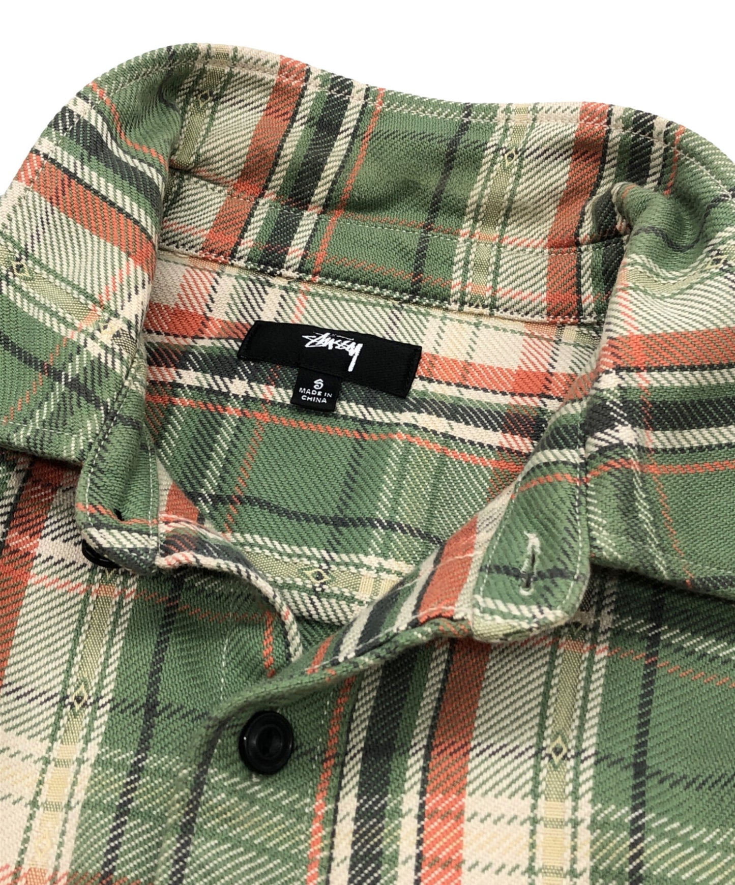 [Pre-owned] stussy Dan Washed Cotton Plaid Shirt 1110344