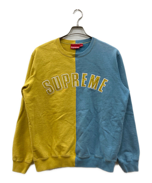 [Pre-owned] SUPREME Split Crewneck Sweatshirt Mustard