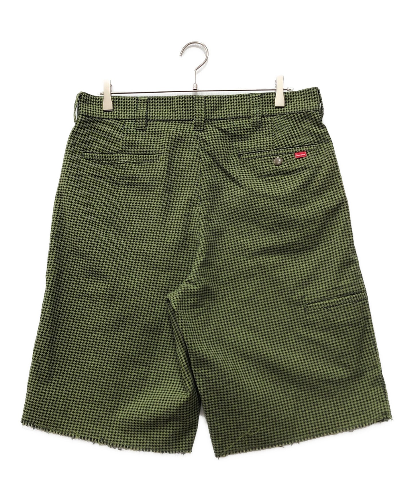 [Pre-owned] SUPREME Work Short "Olive Houndstooth"