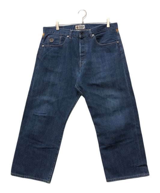 [Pre-owned] A BATHING APE Milo Embroidered Denim Pants