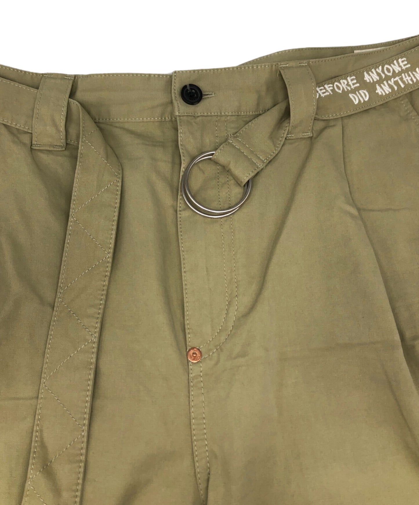 [Pre-owned] EVISU Loose-Fit Pants with Family Crest and Slogan Embroidery