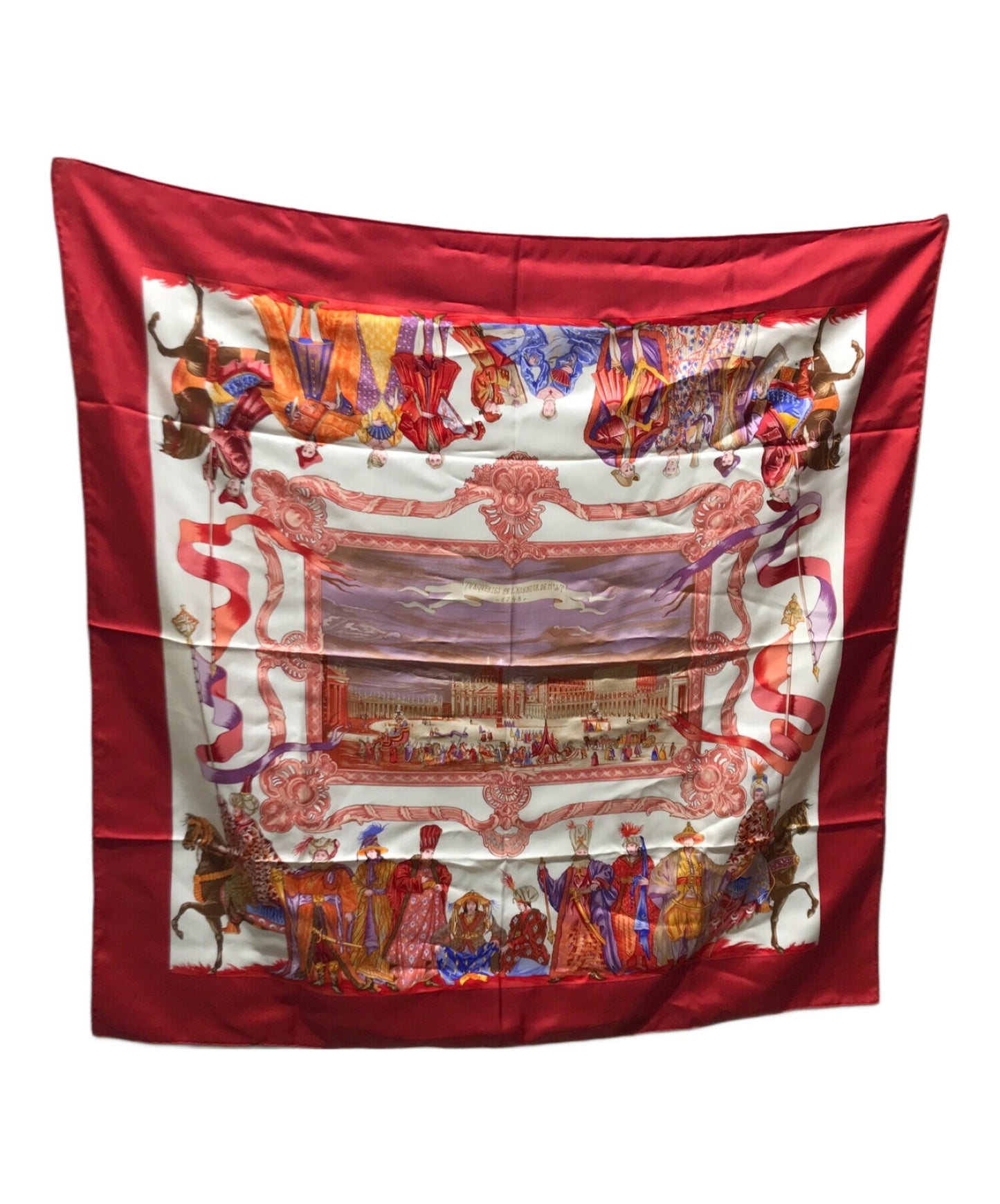 [Pre-owned] HERMES Carré 90 TURQ VERIES EN LHONNEUR DE MRde