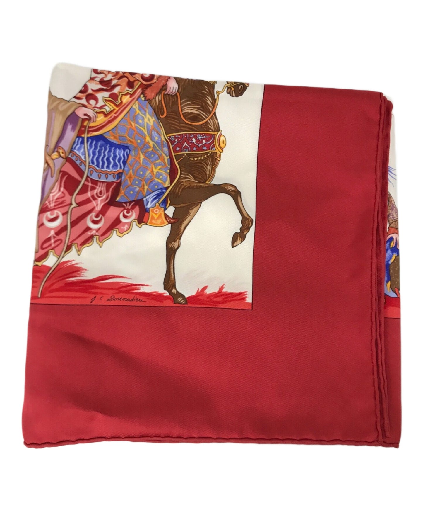 [Pre-owned] HERMES Carré 90 TURQ VERIES EN LHONNEUR DE MRde