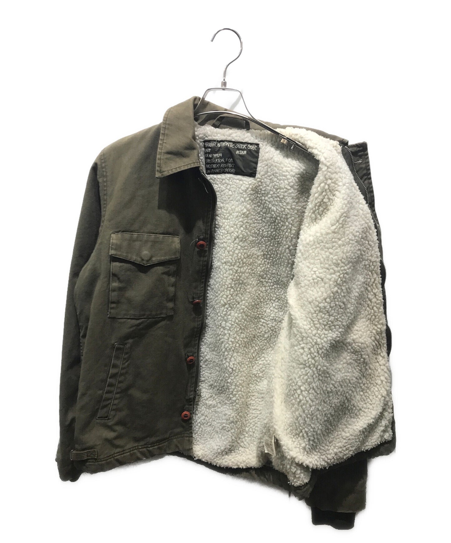 [Pre-owned] stussy Boa-lined military jacket OLD STUSSY