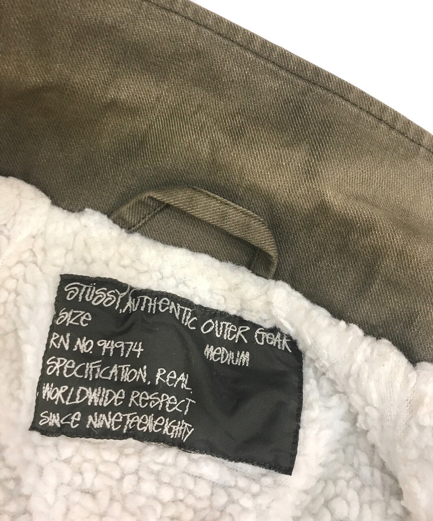 [Pre-owned] stussy Boa-lined military jacket OLD STUSSY
