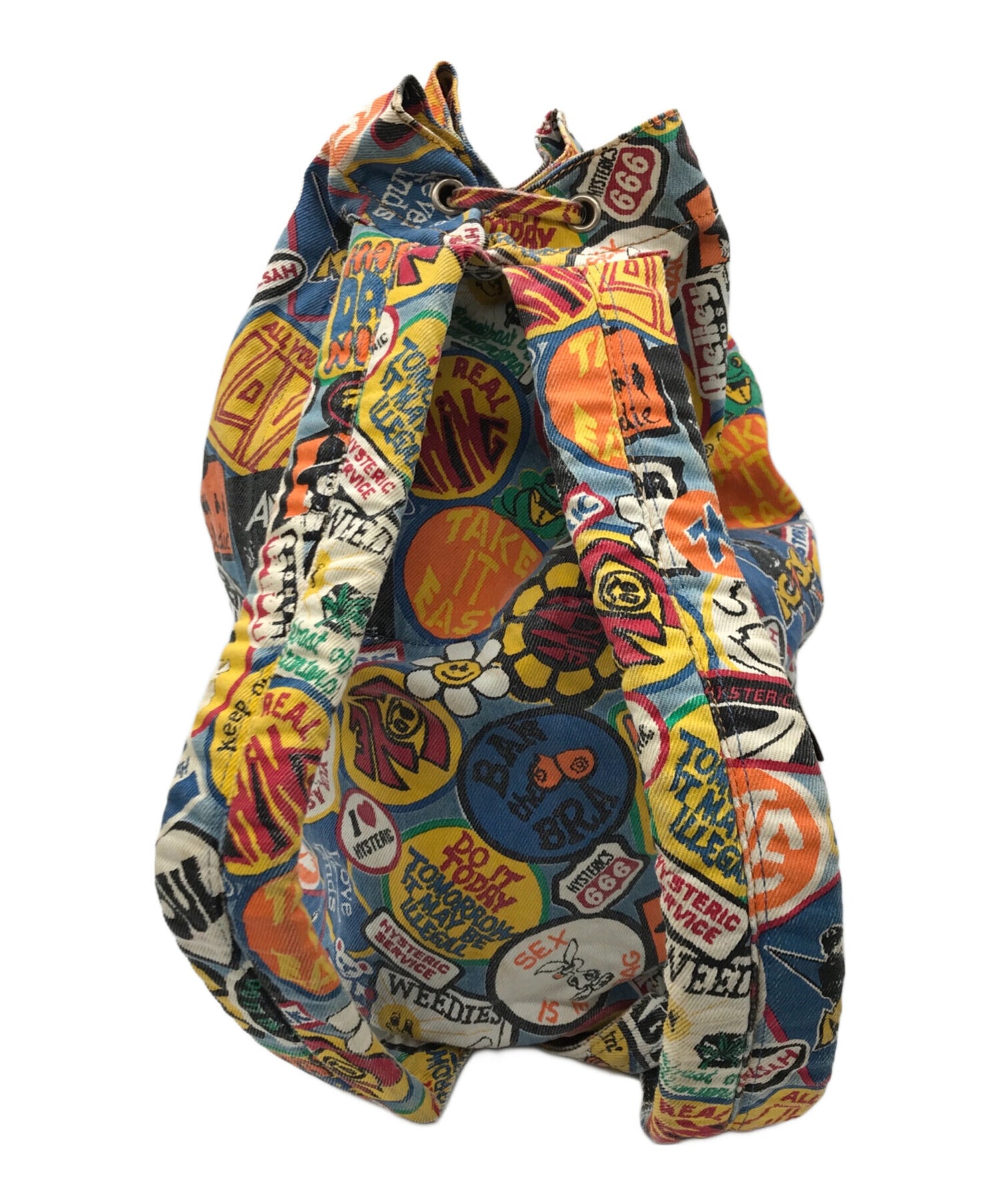 [Pre-owned] Hysteric Glamour Canvas backpack with all over pattern 2Qb-5380 2Qb-5380