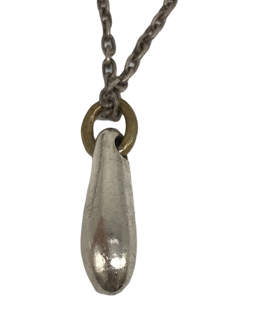 [Pre-owned] RICK OWENS Teardrop silver necklace