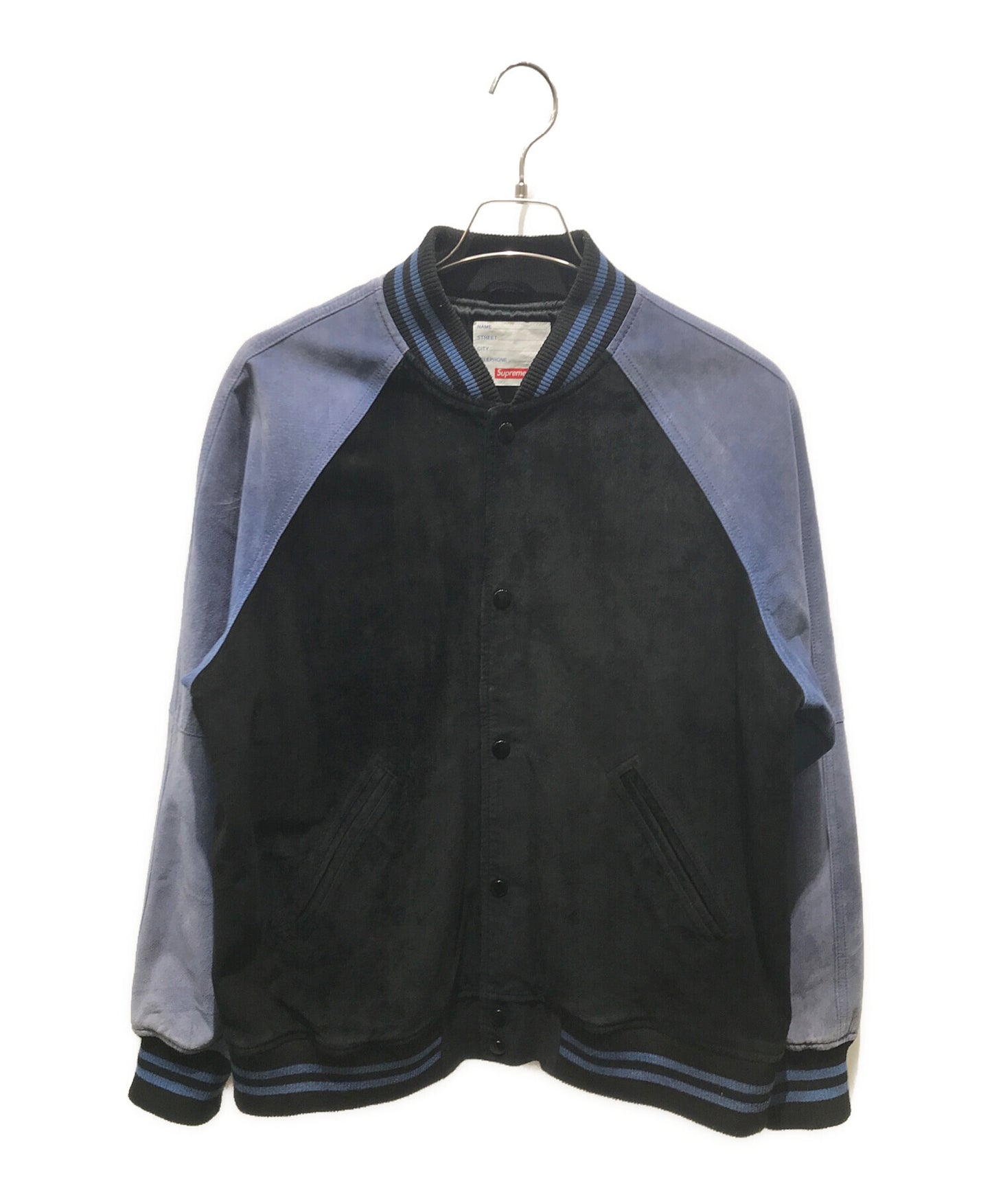[Pre-owned] SUPREME Suede Varsity Jacket 17SS