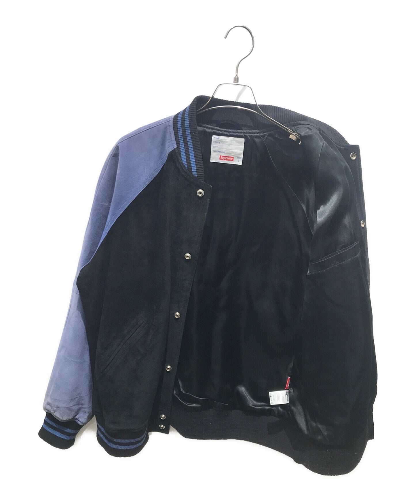 [Pre-owned] SUPREME Suede Varsity Jacket 17SS