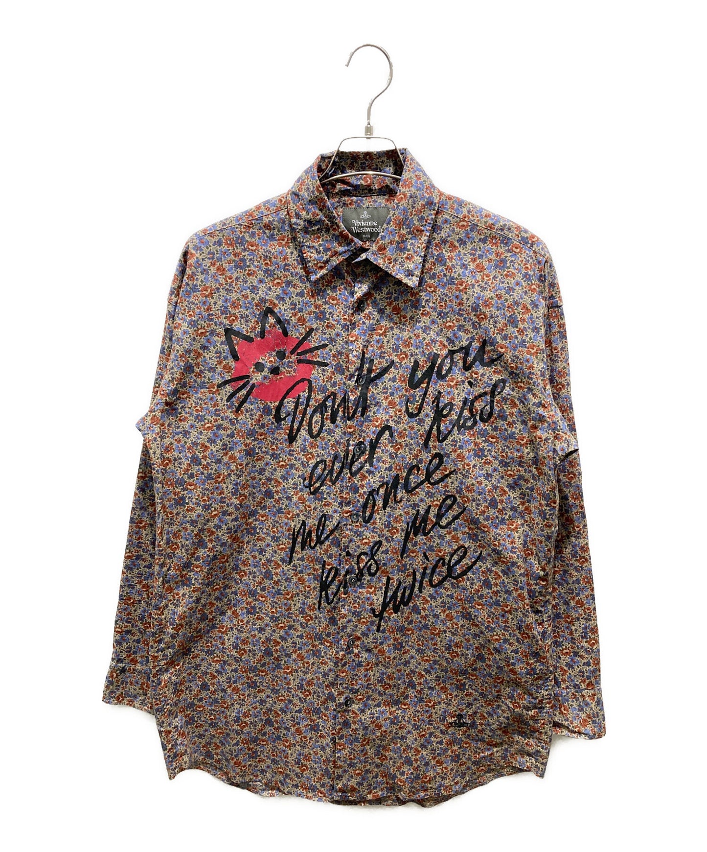 [Pre-owned] Vivienne Westwood man KISS ME KITTY FLORETS BIG SHIRT VW-AV-76031 VW-AV-76031