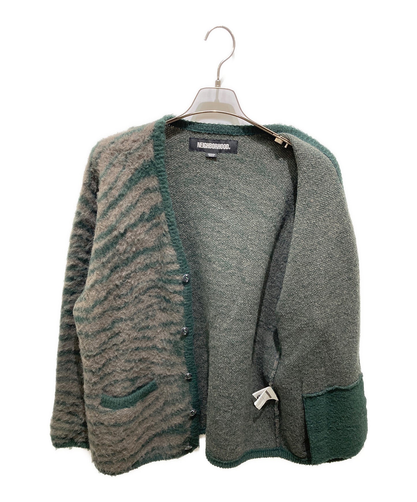 [Pre-owned] NEIGHBORHOOD TIGER PATTERN MOHAIR CARDIGAN 232FUNH-KNM02