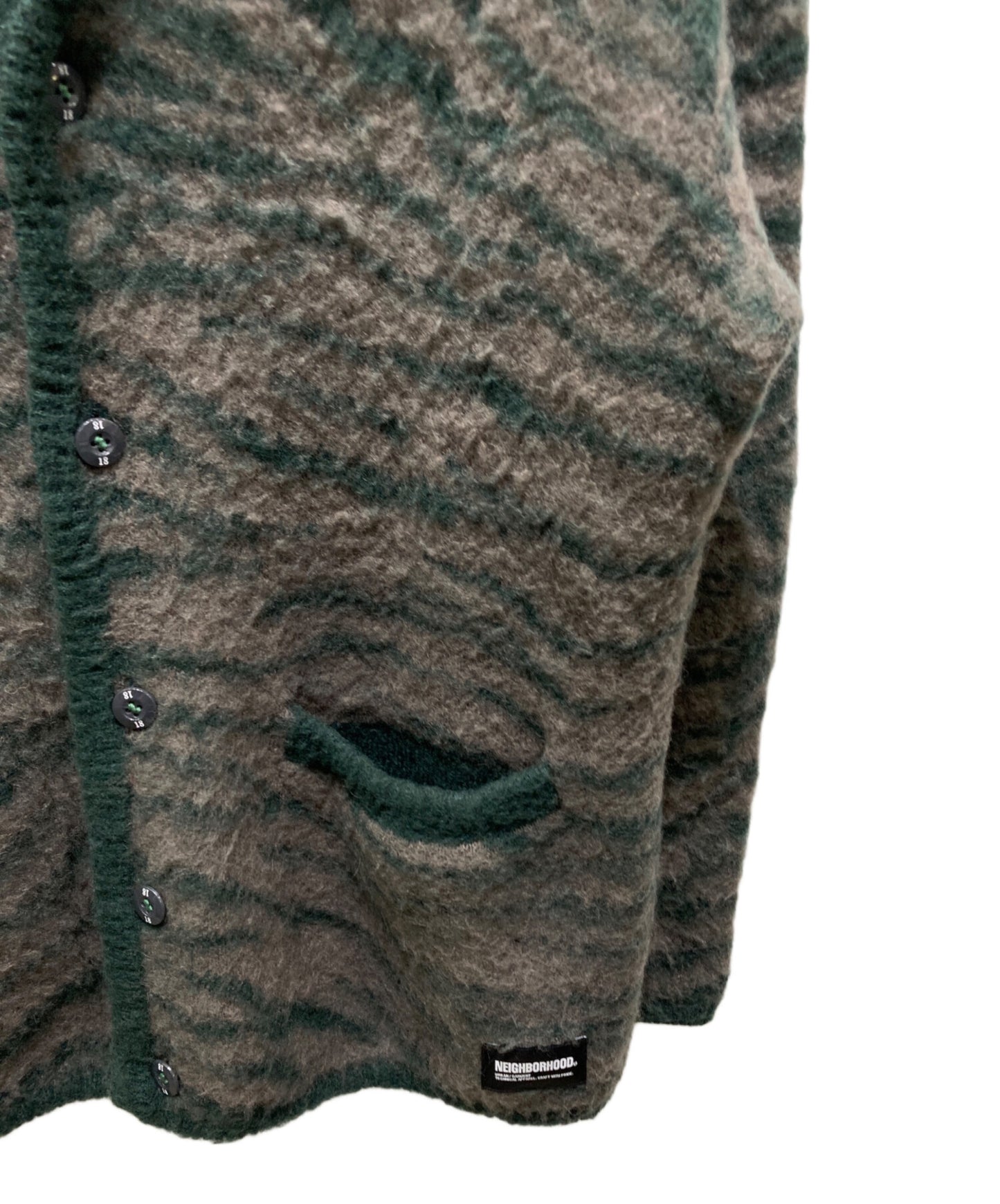 [Pre-owned] NEIGHBORHOOD TIGER PATTERN MOHAIR CARDIGAN 232FUNH-KNM02