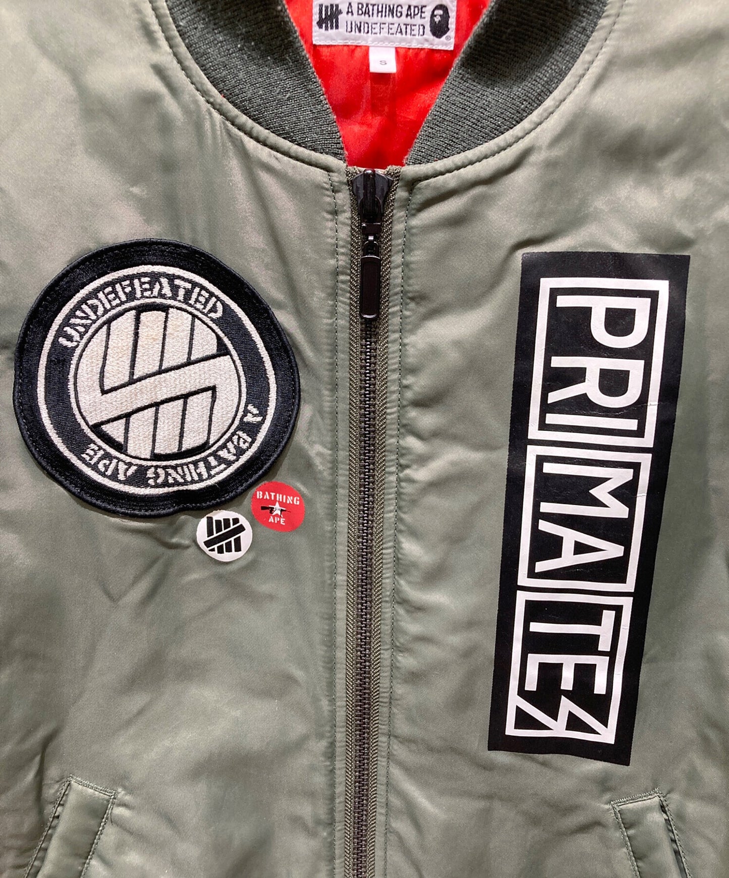 [Pre-owned] A BATHING APE MA-1 Flight Jacket with badge decoration 001hjc731902x