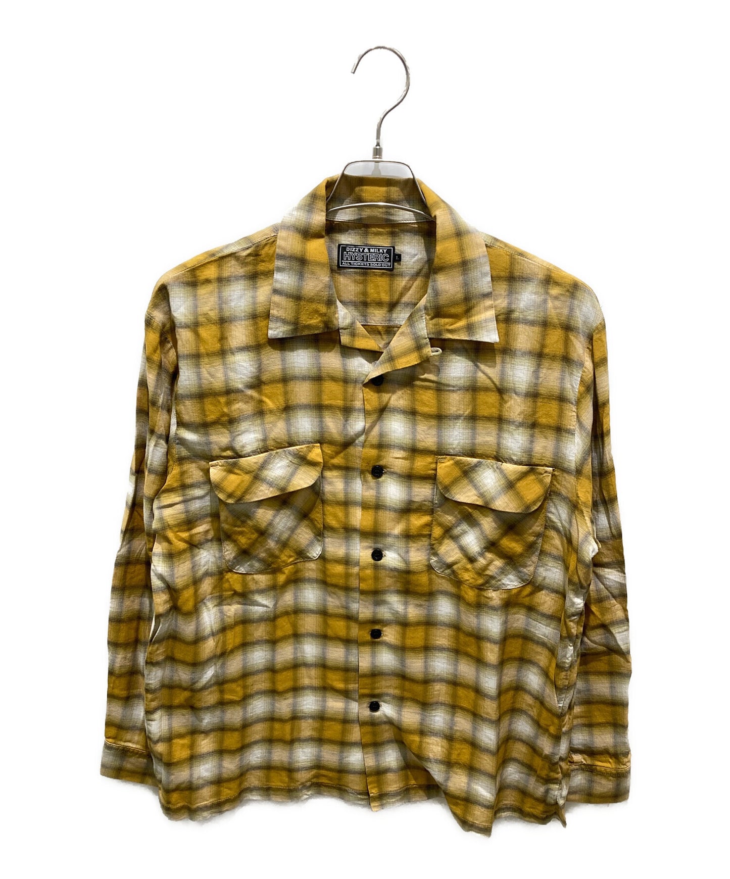 [Pre-owned] Hysteric Glamour SMOKING GIRL open collar shirt 02233AH02