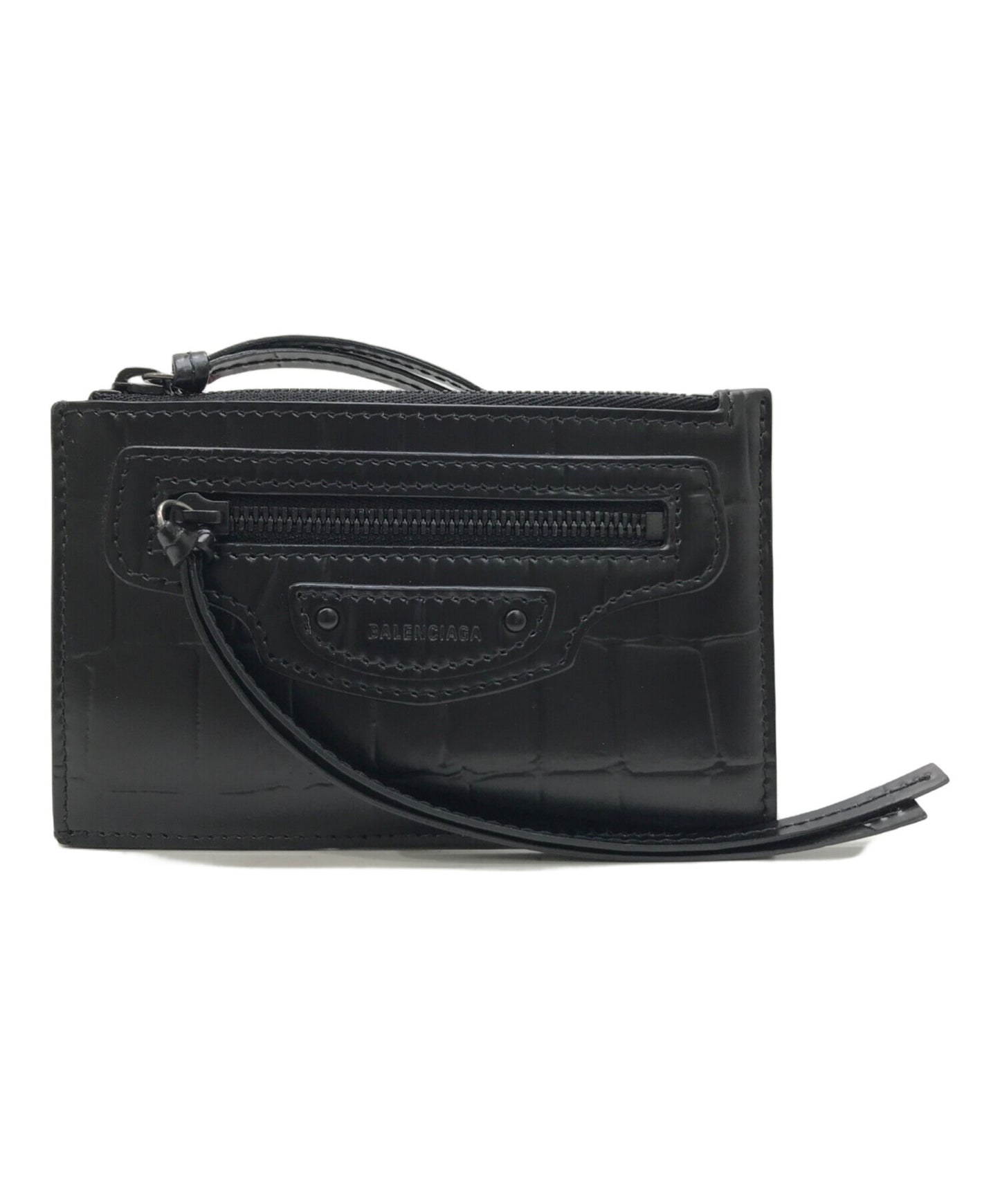 [Pre-owned] BALENCIAGA Crocodile print neoclassic wallet 64110