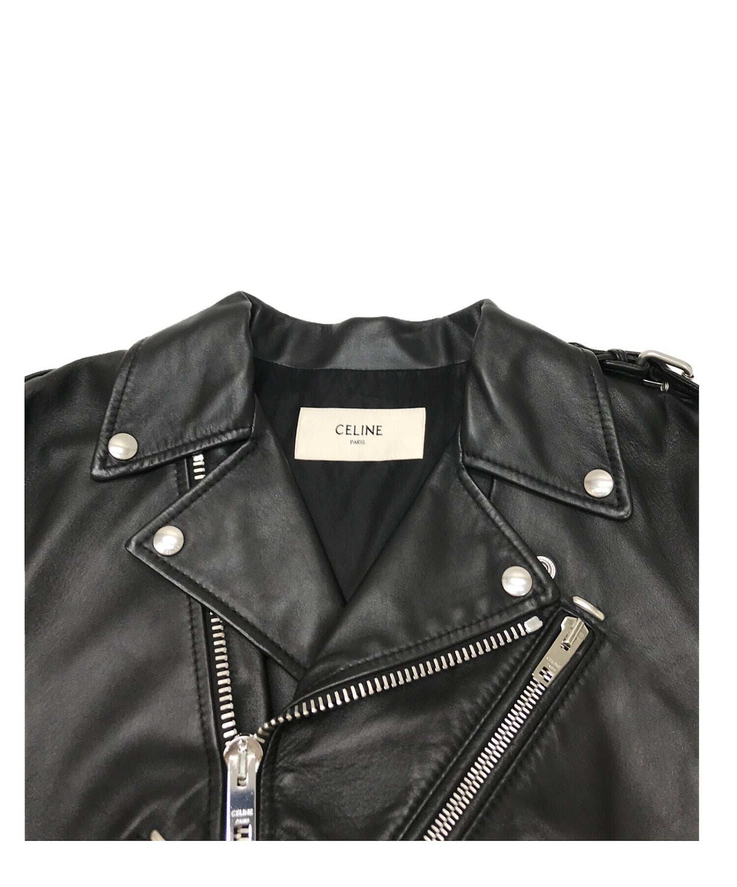 [Pre-owned] CELINE 19SS Lambskin leather jacket 2E144921D