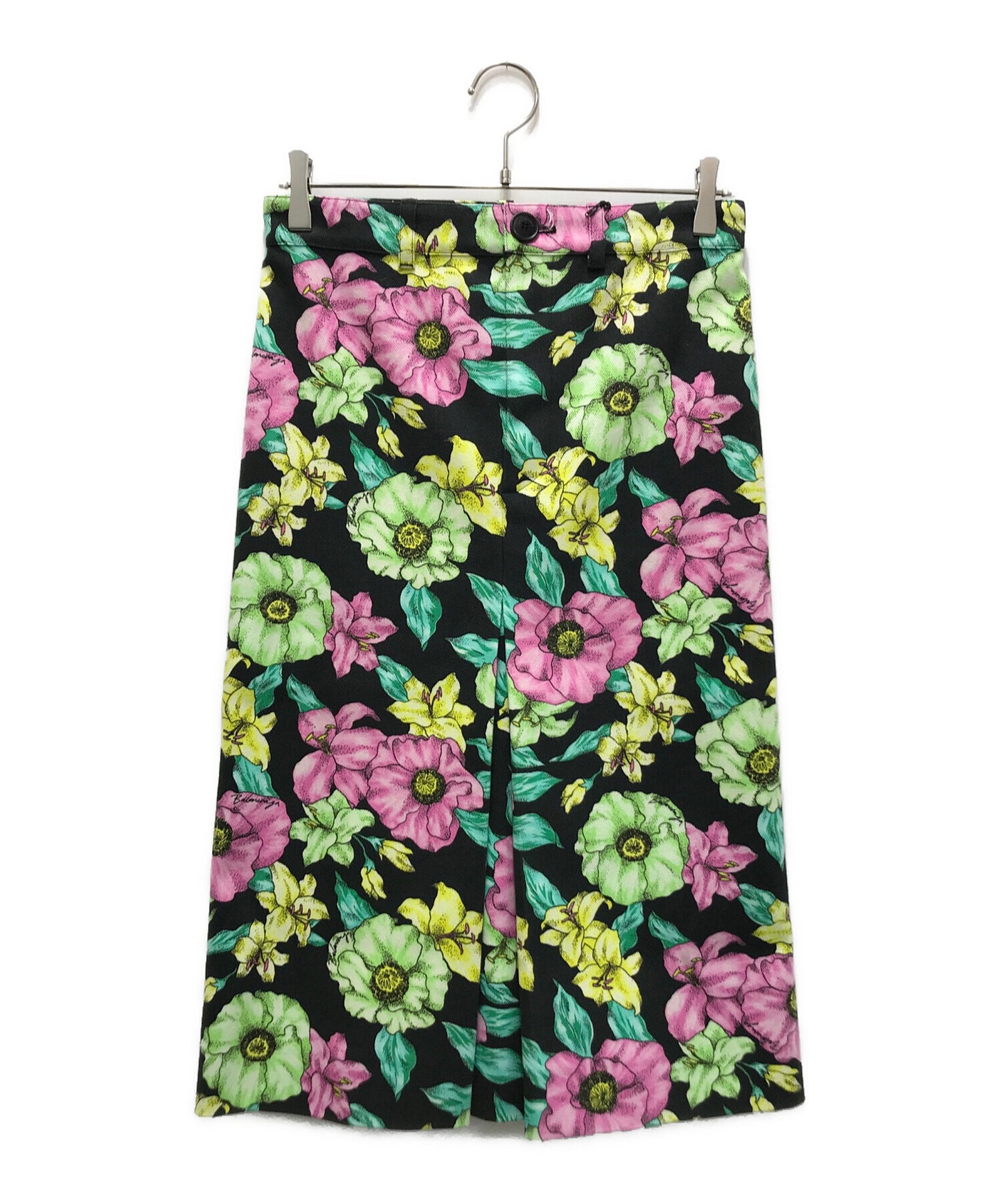 [Pre-owned] BALENCIAGA flower-print skirt 601192 TGLN7