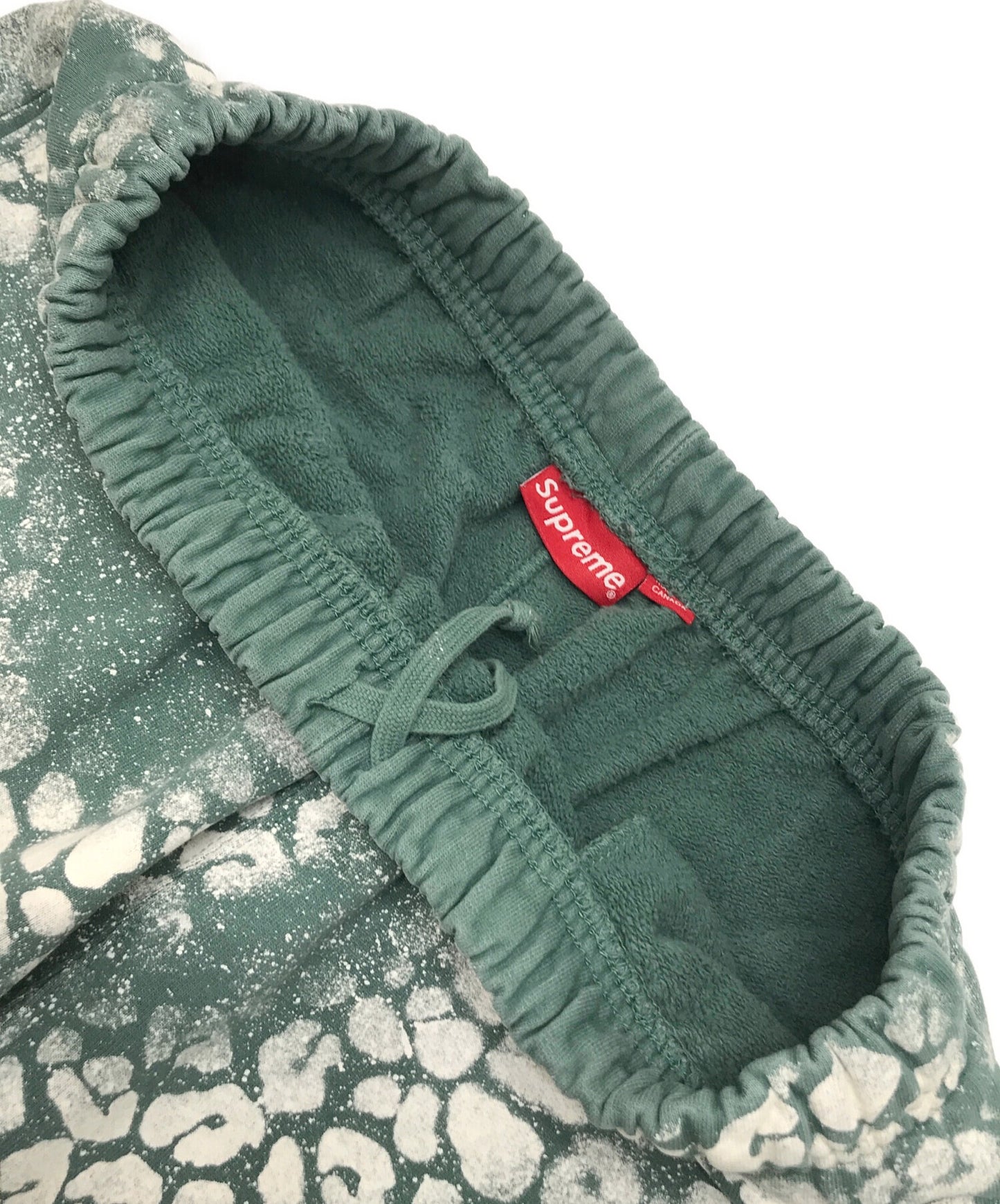 [Pre-owned] SUPREME bleached leopard sweatpant