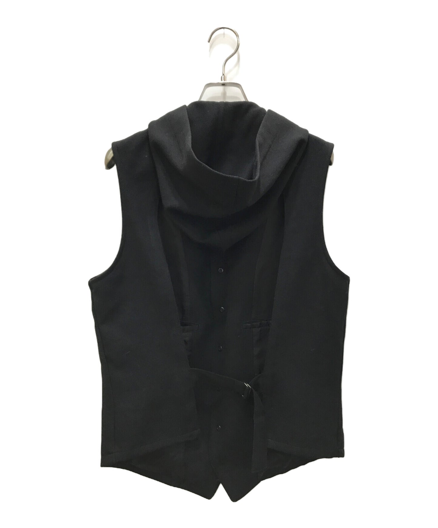 [Pre-owned] YOHJI YAMAMOTO REGULATION BLACK Hooded vest HE-V02-141