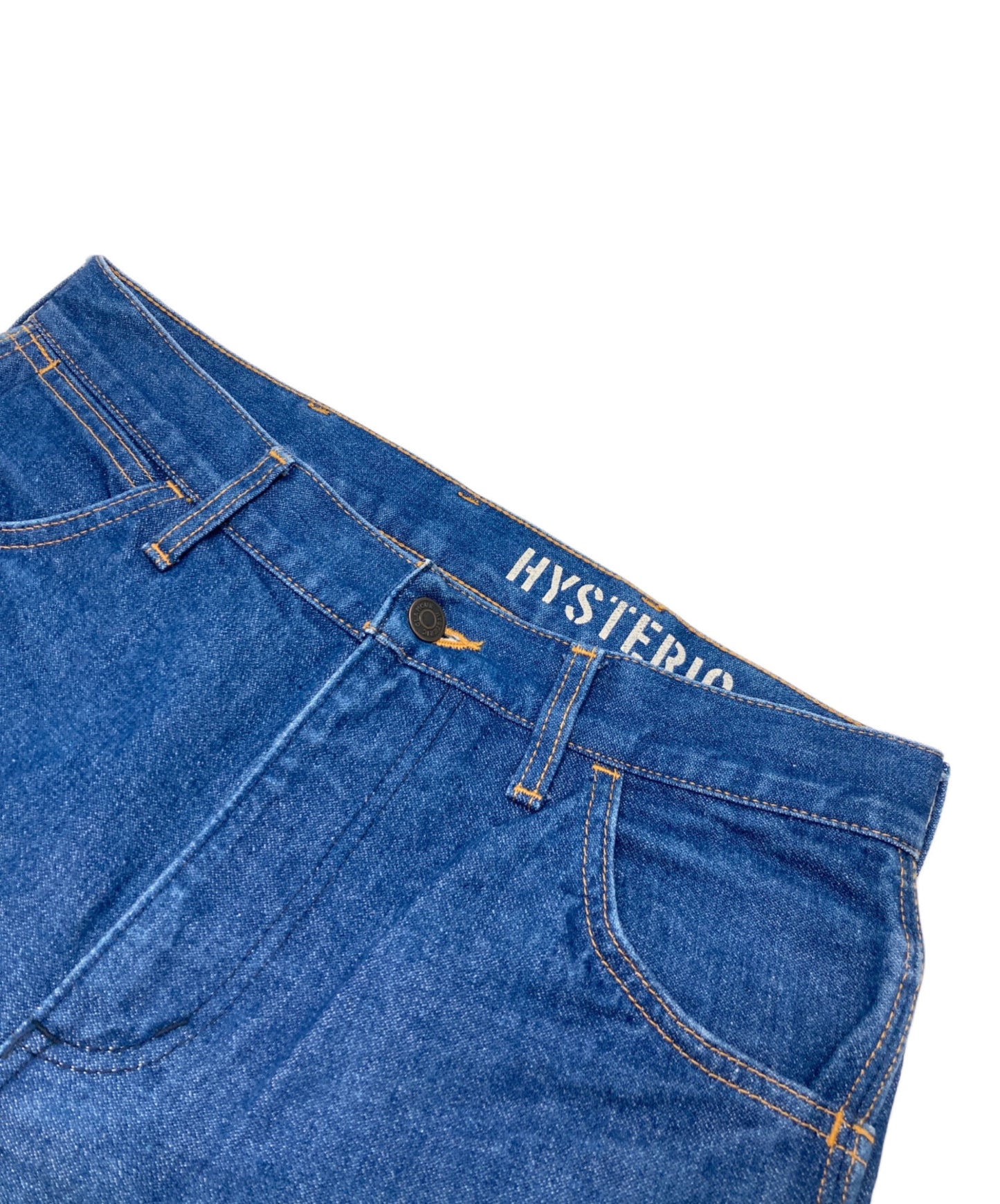 [Pre-owned] Hysteric Glamour Broken Denim Flared Pants 02221AP01