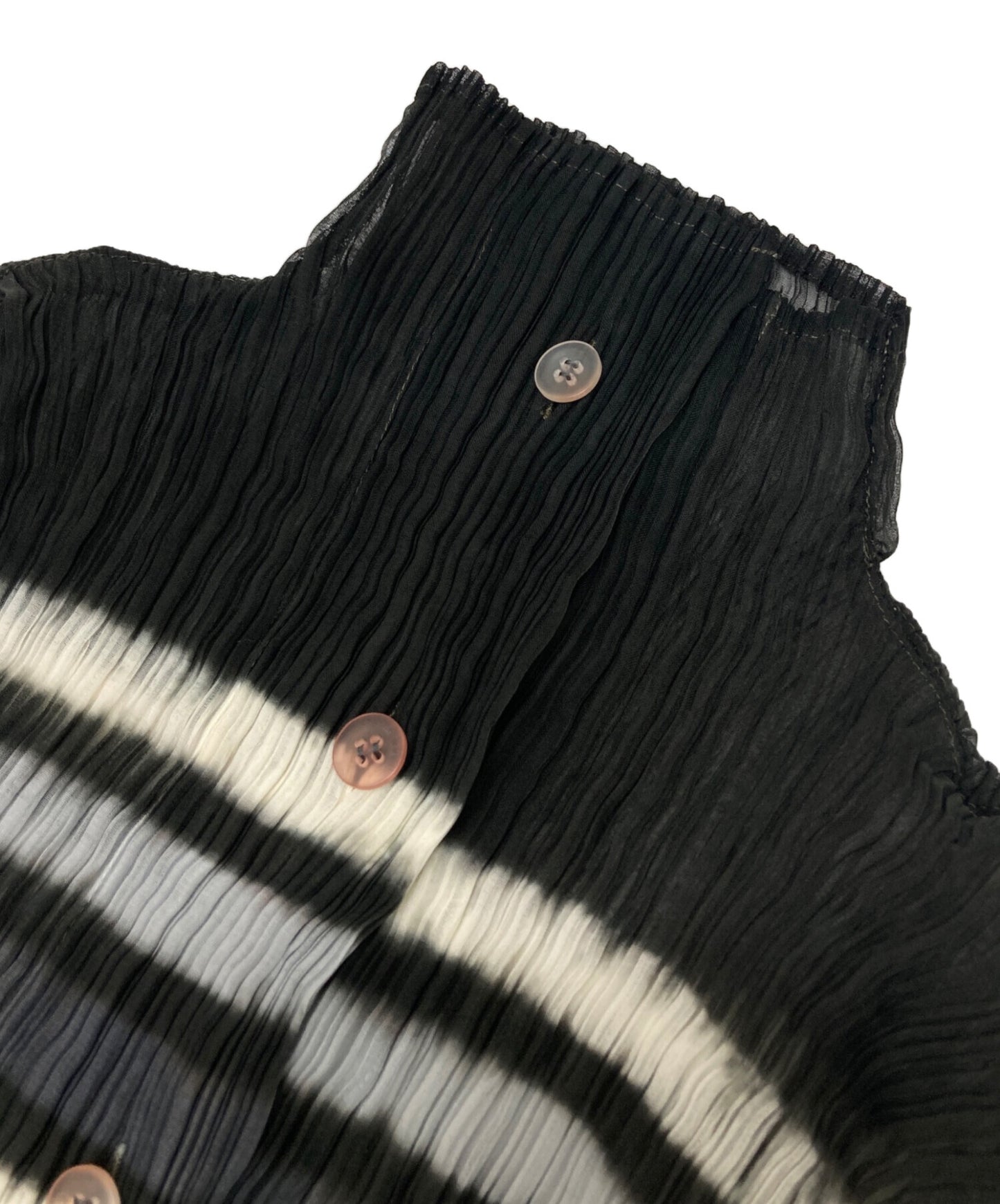 [Pre-owned] ISSEY MIYAKE FETE Pleated chiffon shirt IF72FJ237