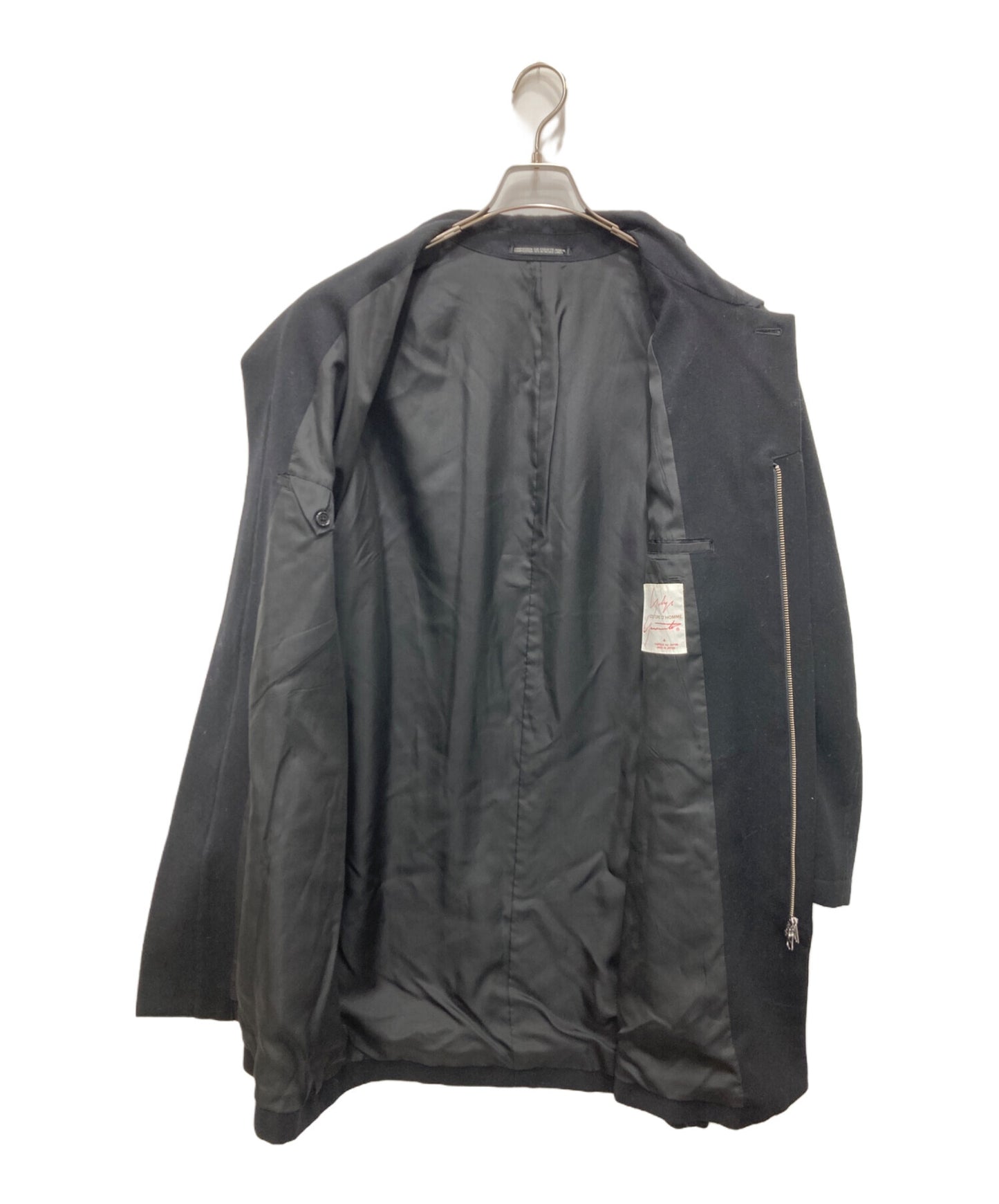 [Pre-owned] Yohji Yamamoto COSTUME D'HOMME Wool Zip Stencil Collar Coat HV-C81-165