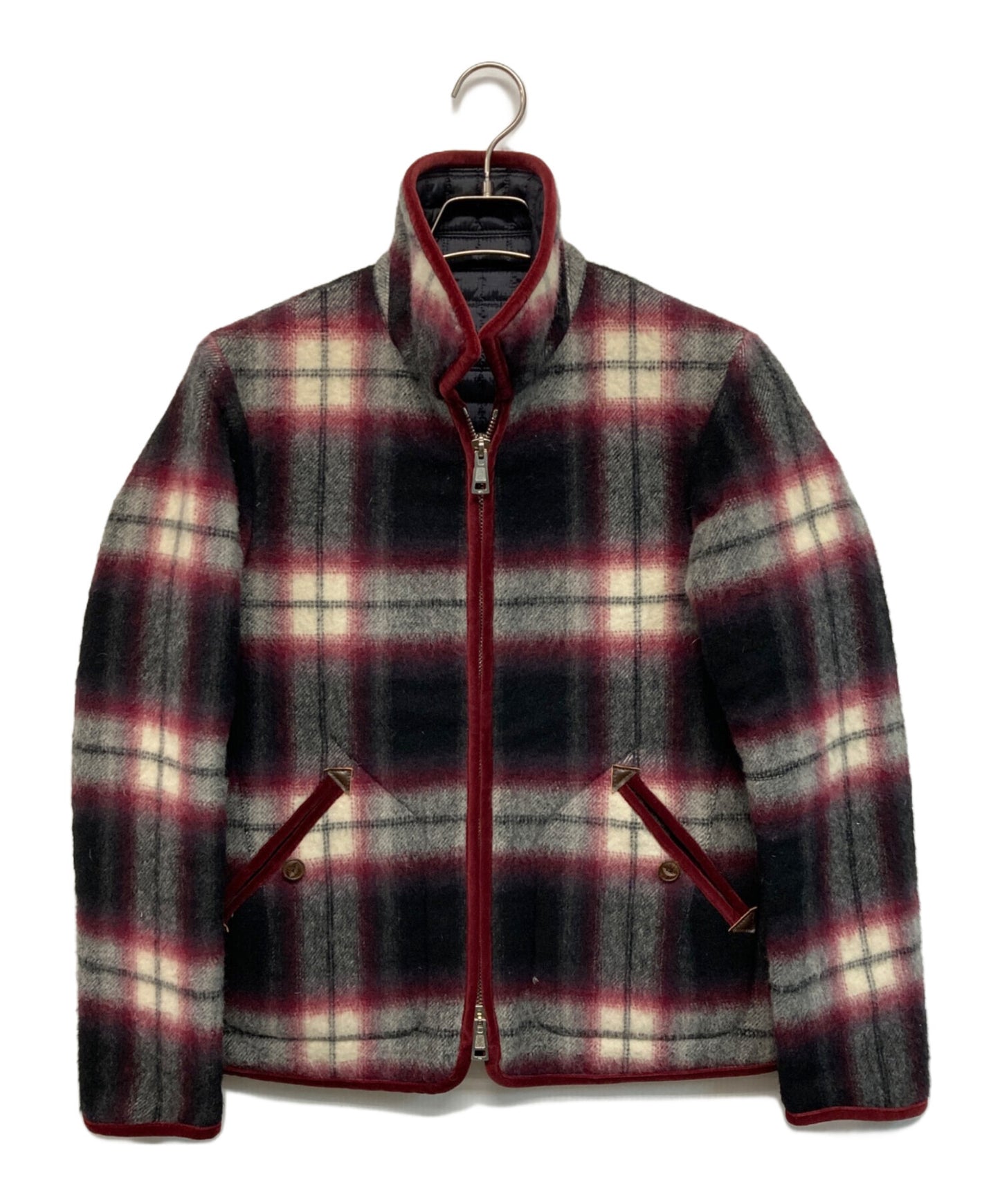 [Pre-owned] NUMBER (N)INE Check & Quilted Reversible Jacket NNJ-F913