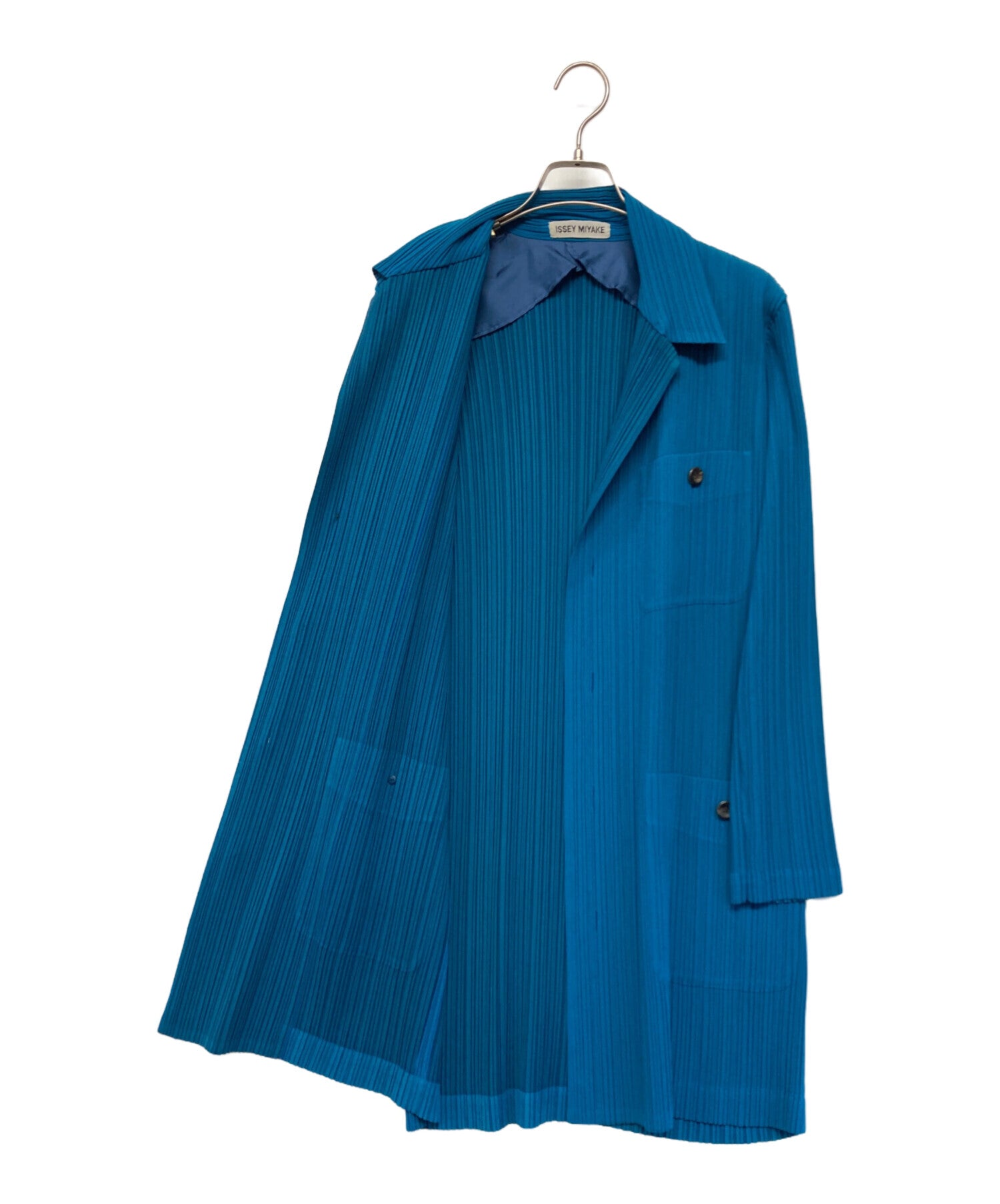 Pre-owned] ISSEY MIYAKE Pleated Stencil Collar Coat IM63-FD918