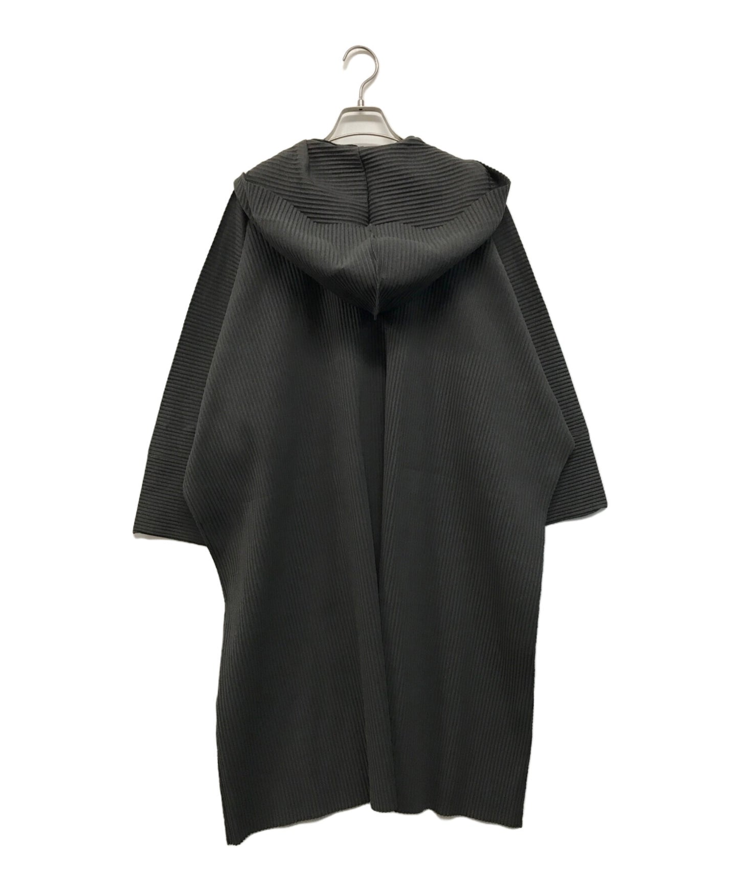 [Pre-owned] me ISSEY MIYAKE Pleated Hooded Coat MI84KA613