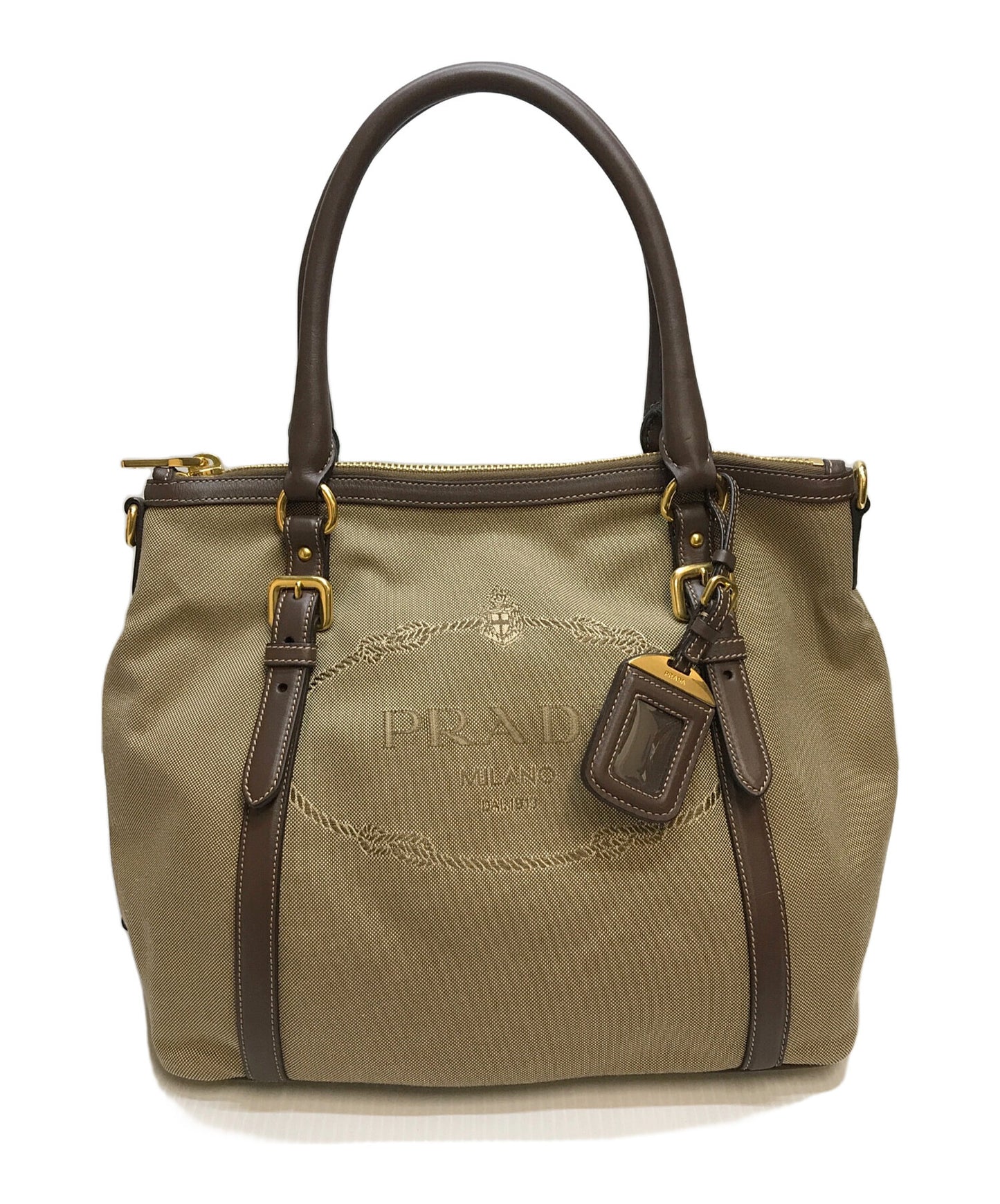 [Pre-owned] PRADA LOGO JACQUARD bag 1BC017