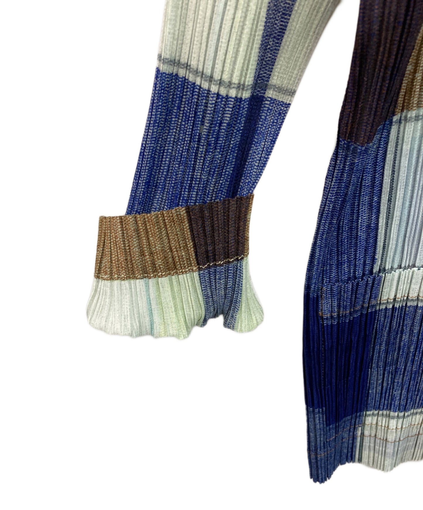 [Pre-owned] PLEATS PLEASE checked pleated shirt PP11-JD781