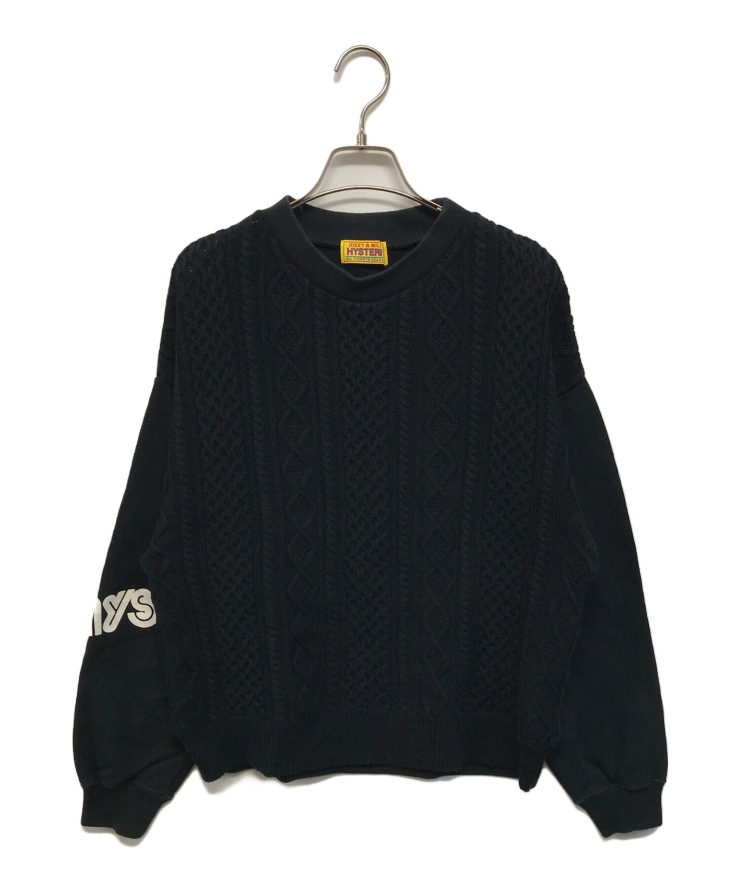 [Pre-owned] Hysteric Glamour Paneled cable knit 01223CS02