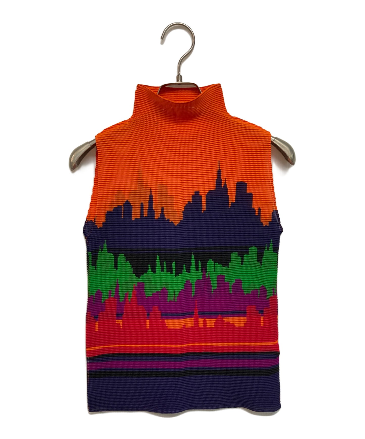 [Pre-owned] me ISSEY MIYAKE Pleated sleeveless cut and sewn