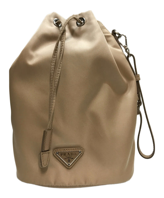 [Pre-owned] PRADA Re Nylon Drawstring Shoulder Bag 1NE369